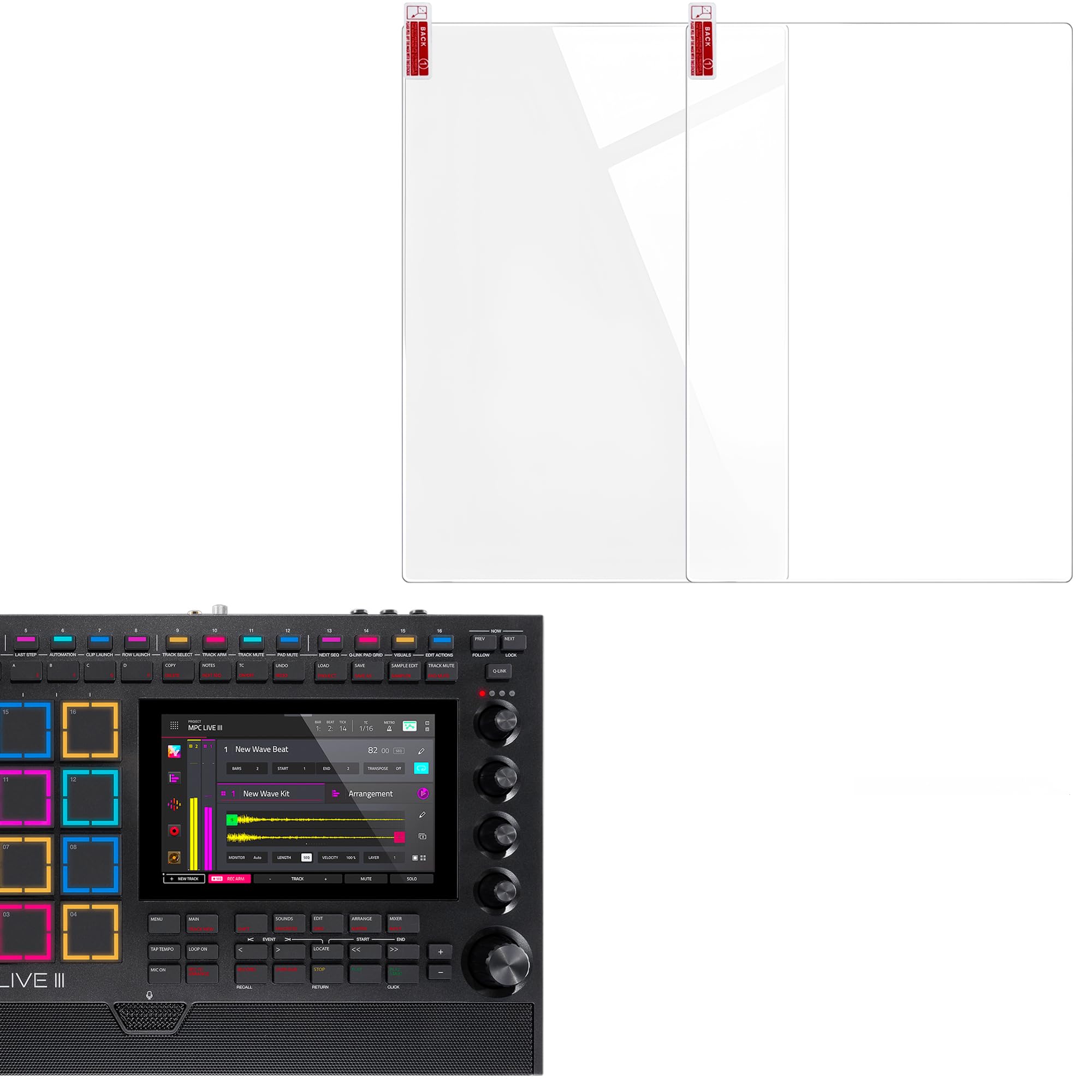 Musiin Audio Workstation 7 inch Touch Screen Protector Compatible with MPC Live 3/MPC Live 2/MPC Key 37 & 61/MPC One+,Ultra-Clea