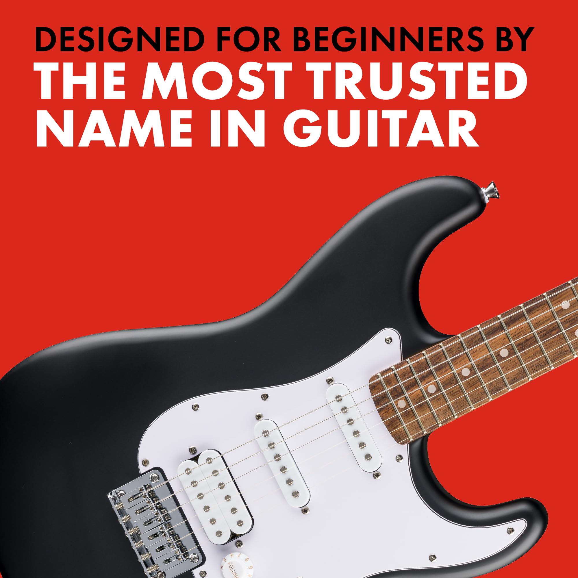 Fender Squier Debut Series Stratocaster HT HSS Electric Guitar, Beginner Guitar, 2-Year Warranty, Includes Free Lessons, Black w