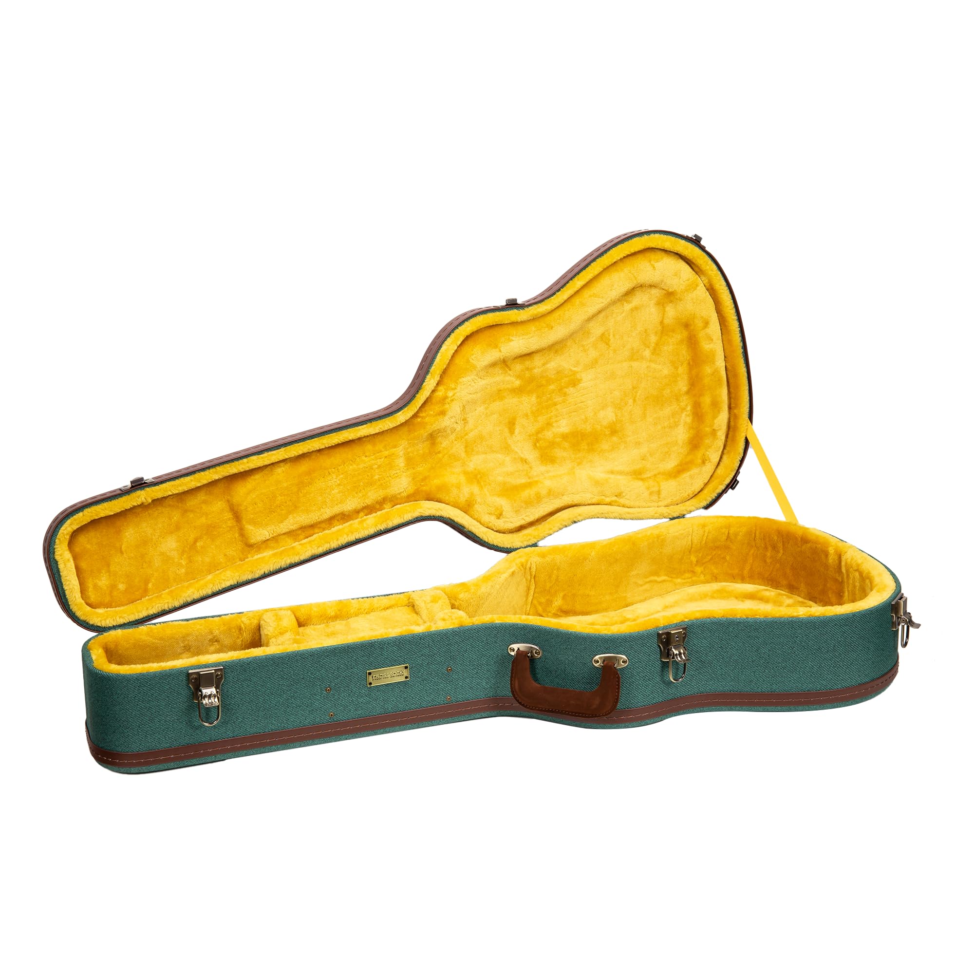 Crossrock Master Series Dreadnought Acoustic Guitar Case for Gibson J-45 / Martin D-Style | Malachite Blue Eco Tweed Fabric, Re-