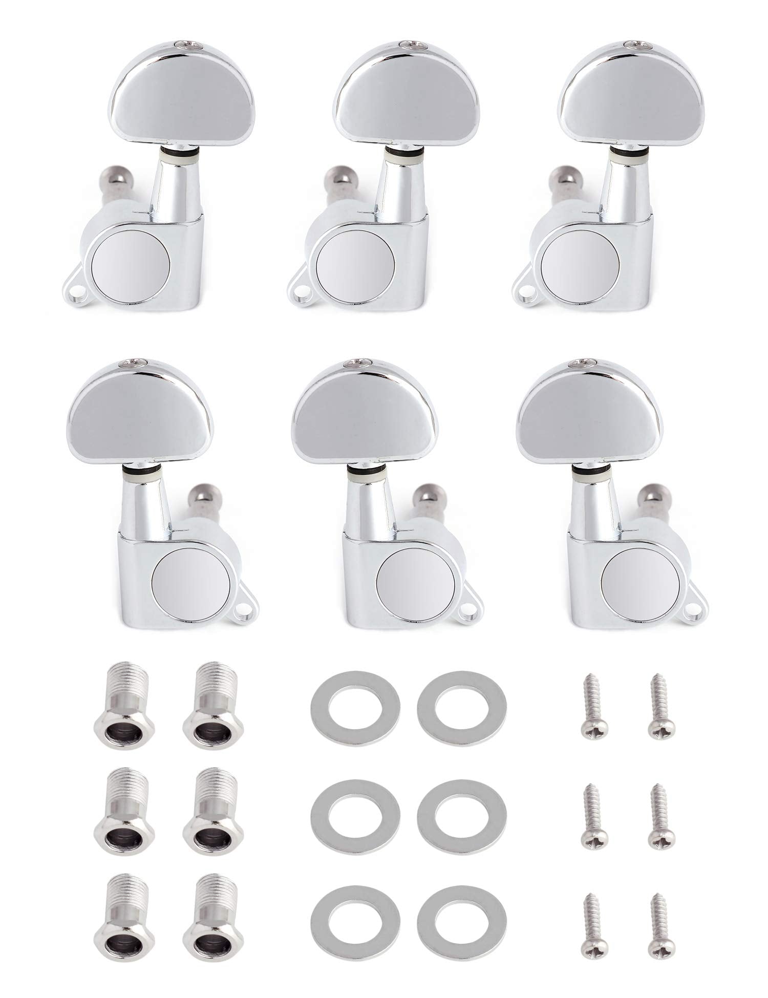 Metallor Sealed String Tuning Pegs Tuning Keys Machine Heads Grover Tuners 3L 3R For Electric Guitar Acoustic Guitar Parts Repla