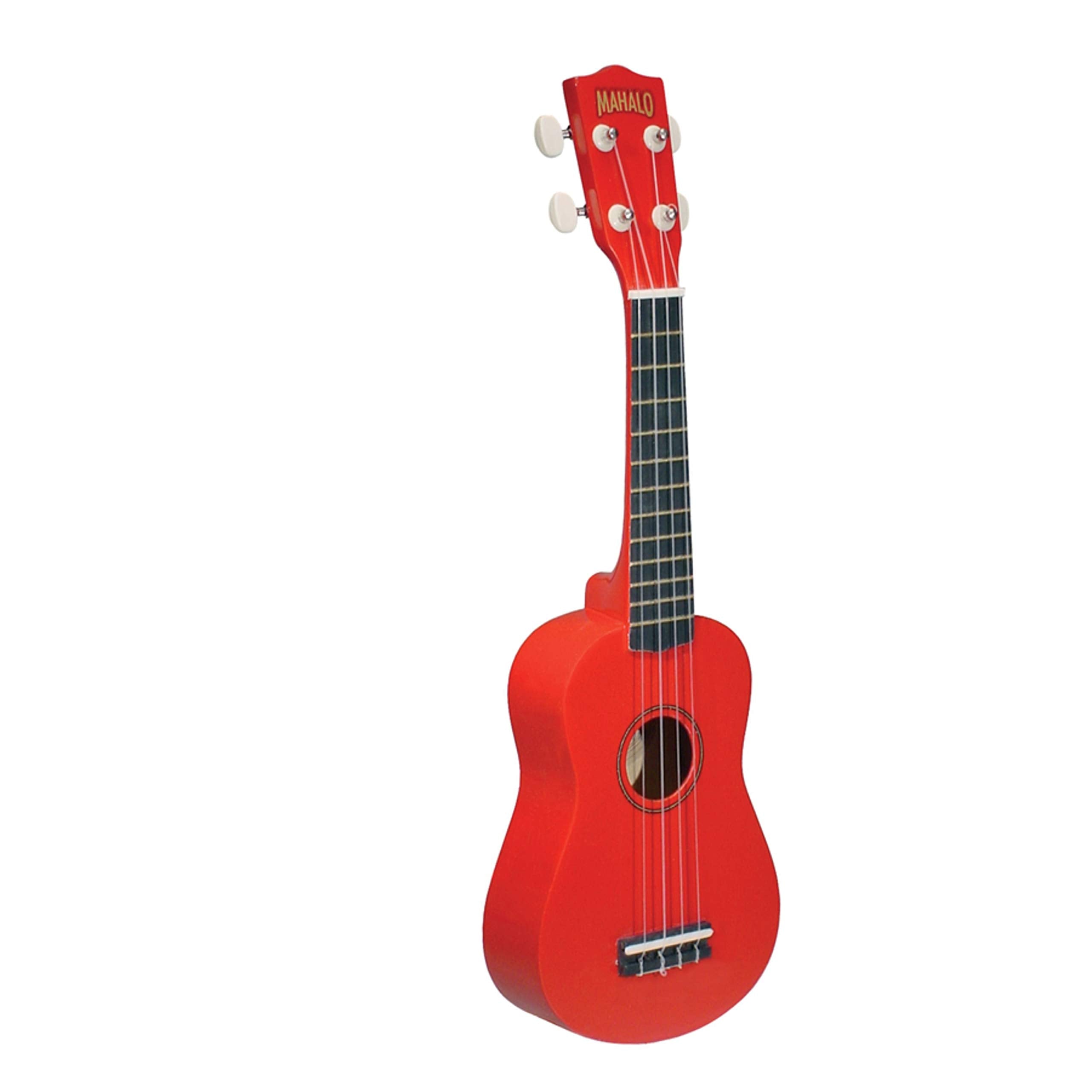 Mahalo Ukuleles MR1RD Rainbow Series Soprano Ukulele,Red