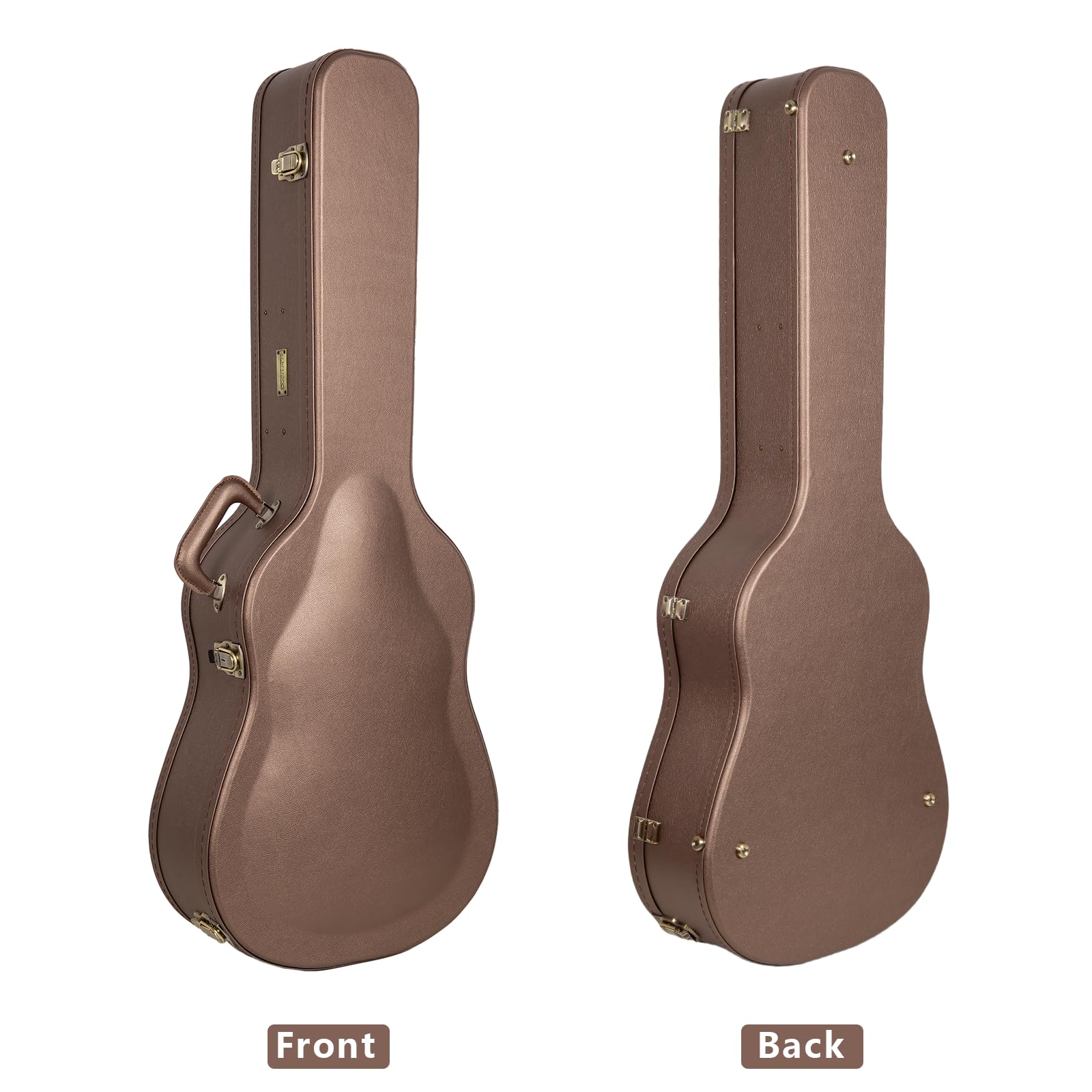 Crossrock Wooden Classical Guitar Case for 4/4 Nylon-String | Chocolate Brown Finish, Burgundy velvet Interior, Lock - Designer