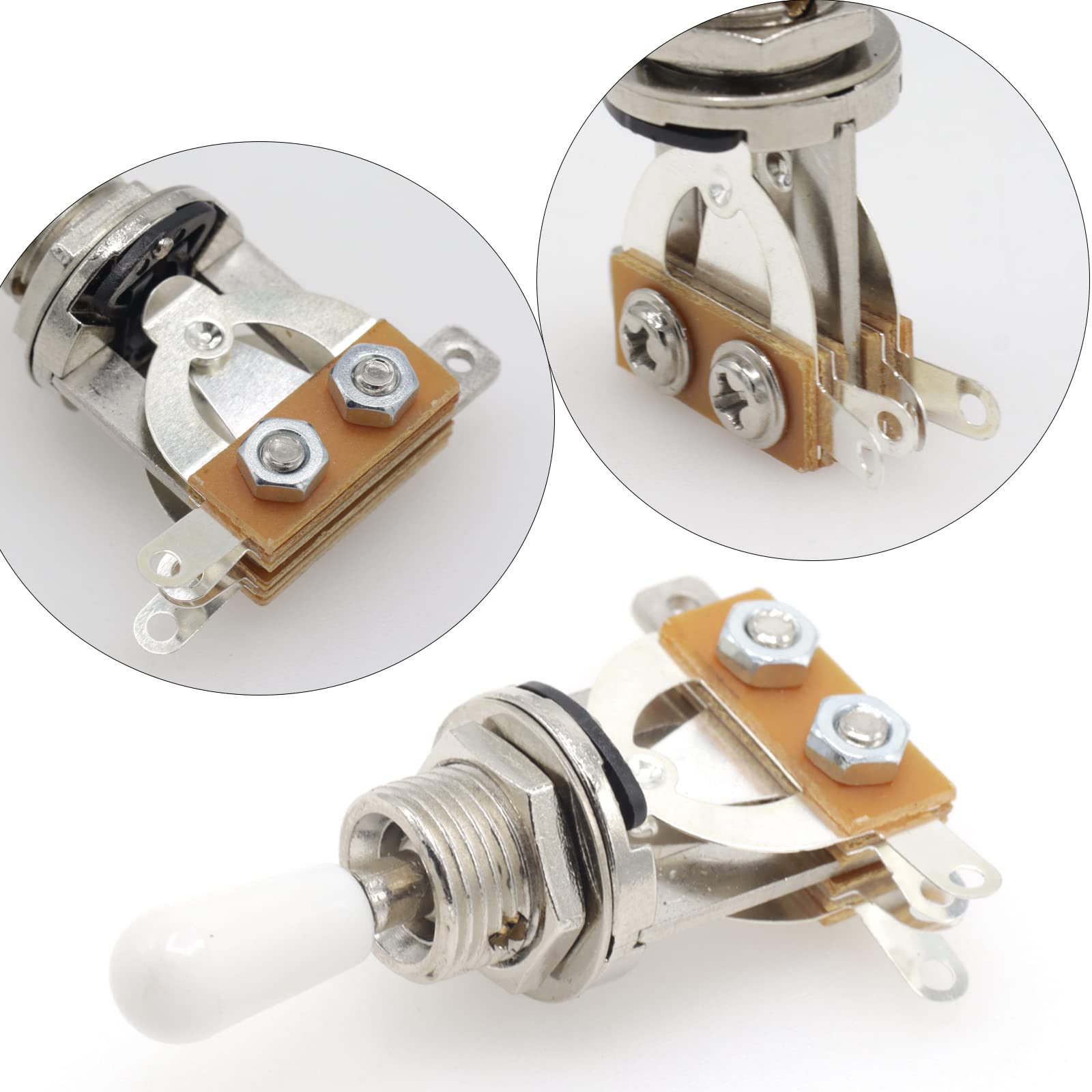 Cheerock 2pcs Electric Guitar 3 Way Toggle Switch, Guitar Pickup Switch, Guitar Selector Switch, Electric Guitar 3 Way Toggle Se