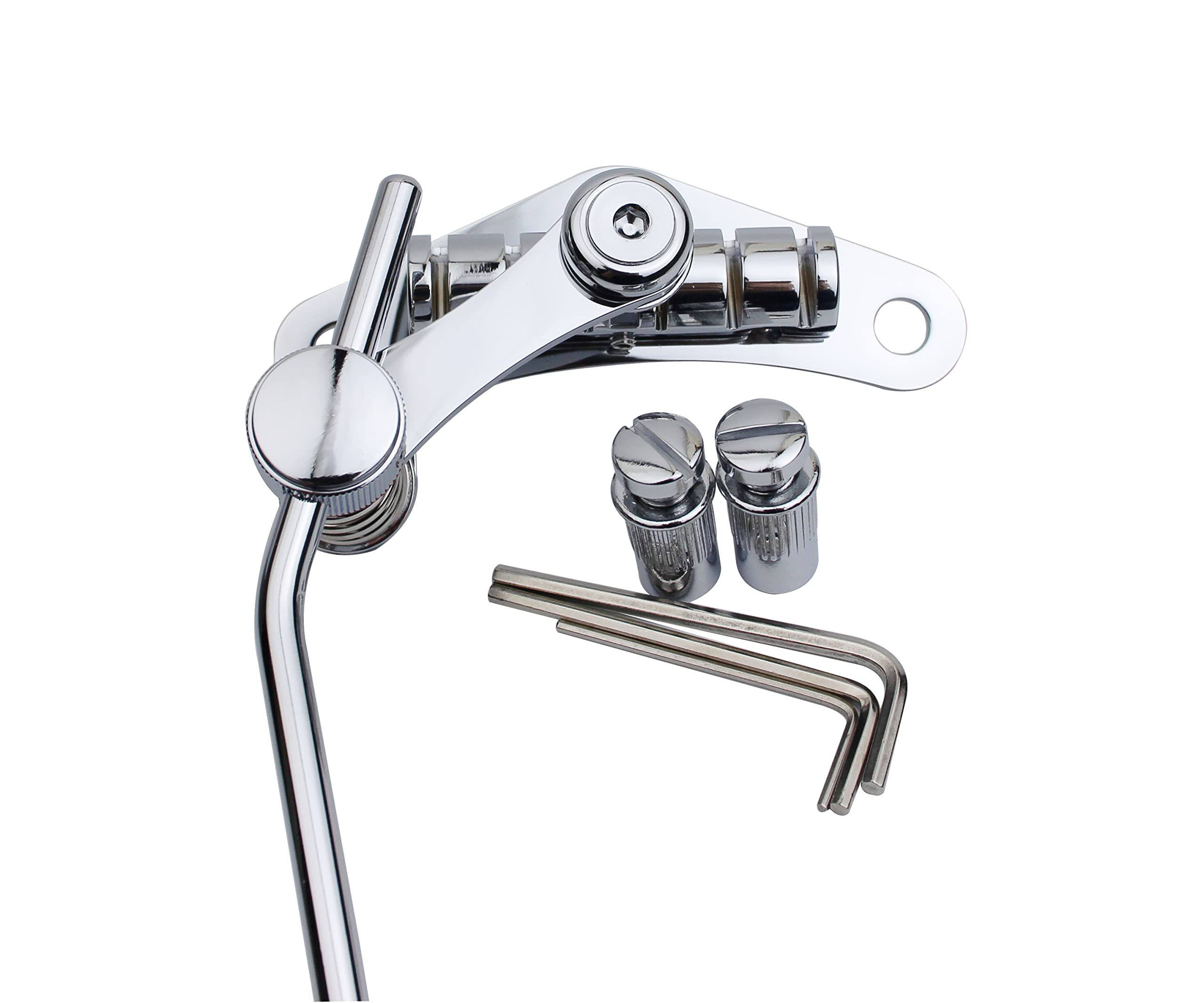 Guyker Tune-O-Matic Style Electric Guitar Bridge Stop Bar Tailpiece Tremolo Compatible with LP SG Guitars TM85, Chrome