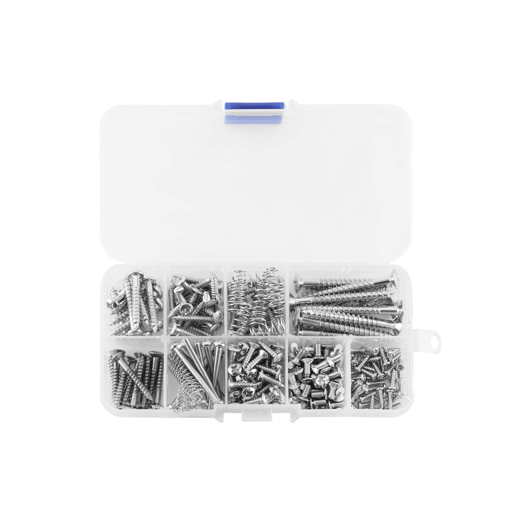 N C Electric Guitar Screw Kit, 226 Pieces(9 Types) With Springs For Electric Guitar Bridge, Pickup, Pickguard, Tuner, Switch, Ne