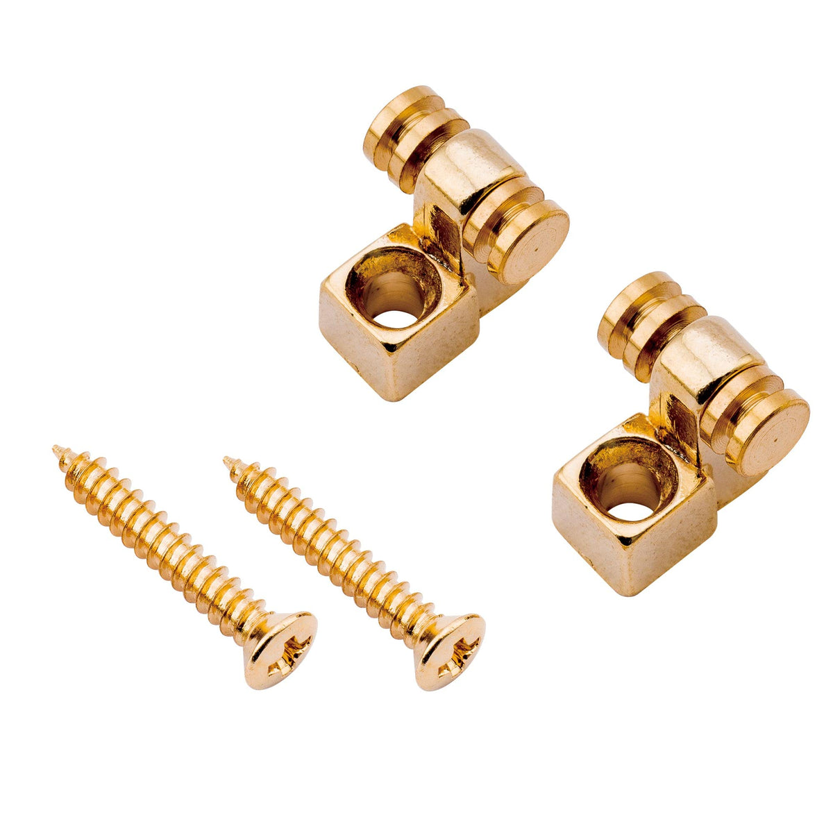 Musiclily Pro Metal Roller String Trees Retainers Guides For Strat/Tele Style Electric Guitar, Gold (Set Of 2)