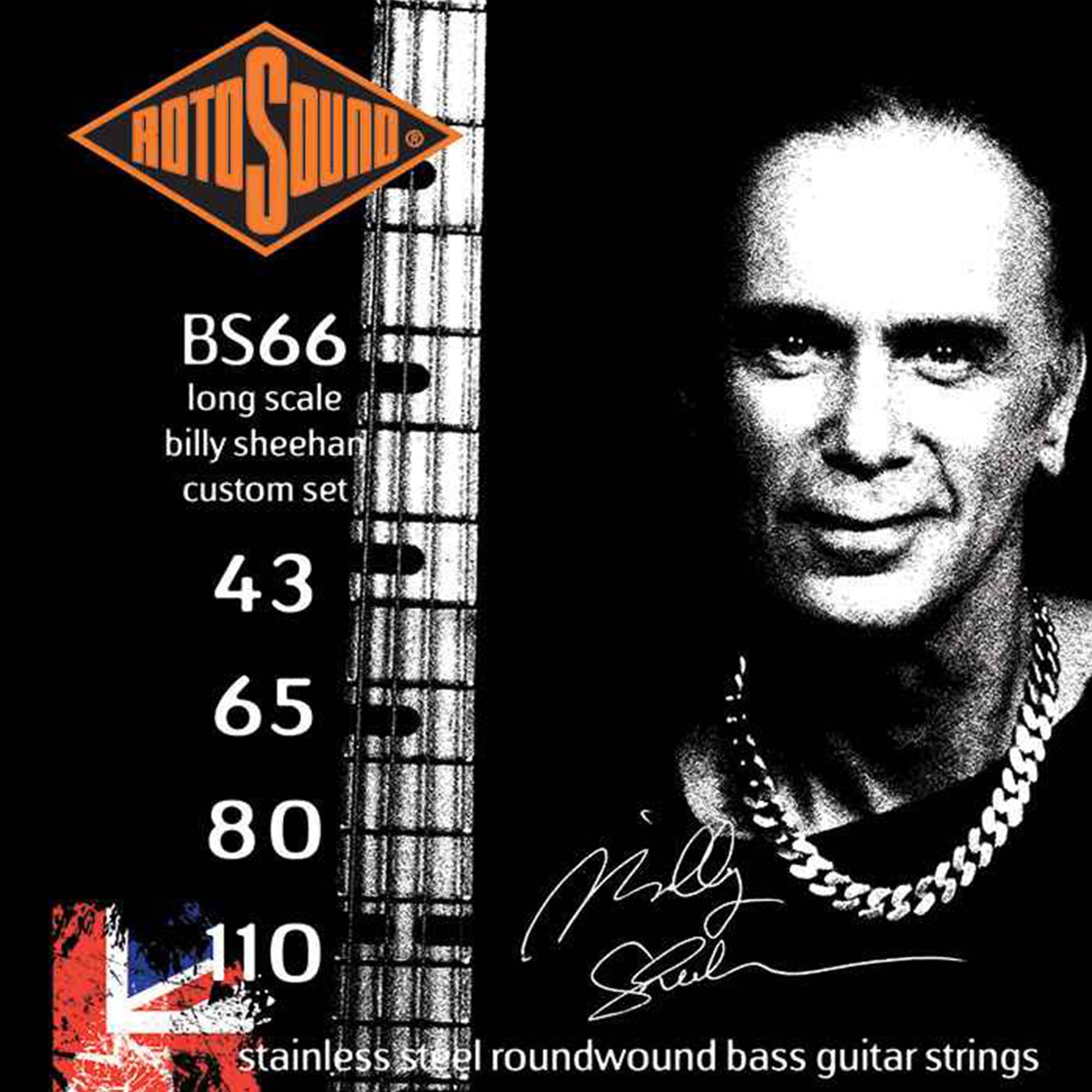 Rotosound Bs66 Swing Bass 66 Stainless Steel Bass Guitar Strings (43 65 80 110)