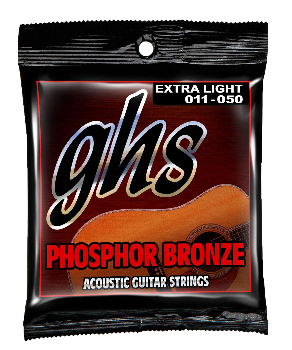GHS Strings S315 Phosphor Bronze, Acoustic Guitar Strings, Extra Light (.011-.050)