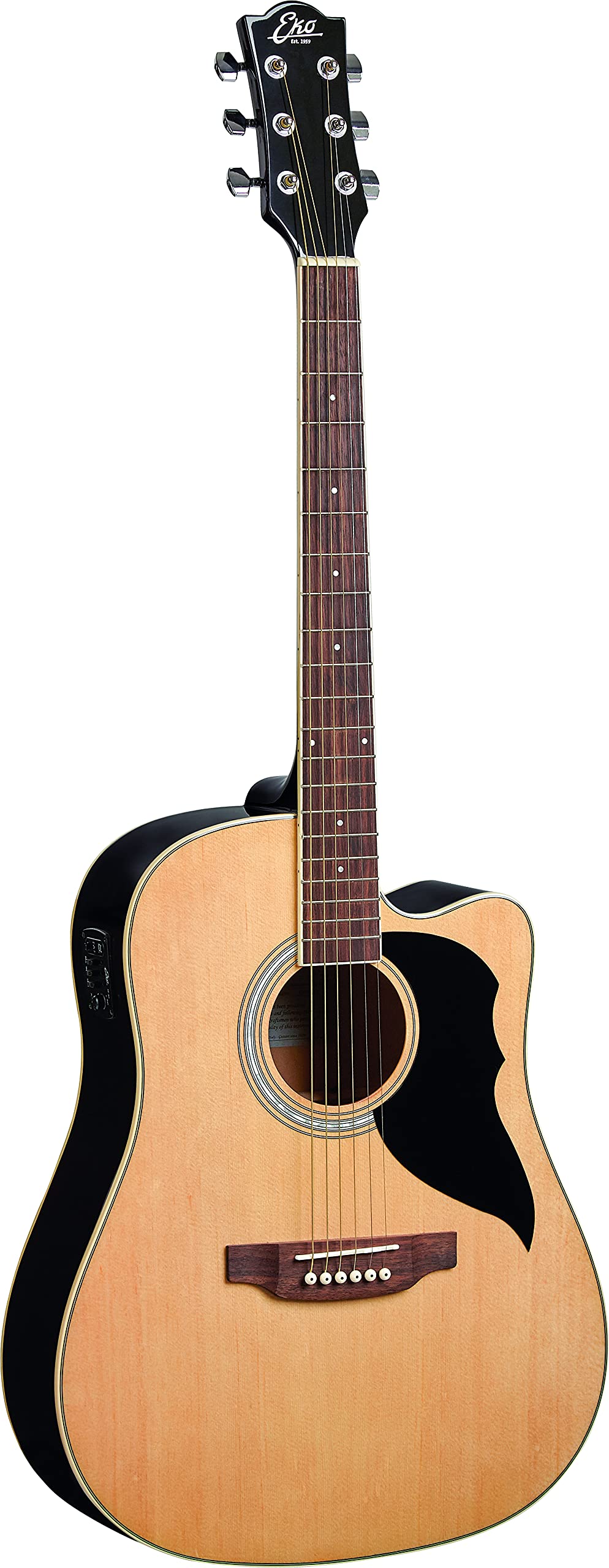 Eko Guitars 6 String Acoustic-Electric Guitar, Right, Natural (06216600)