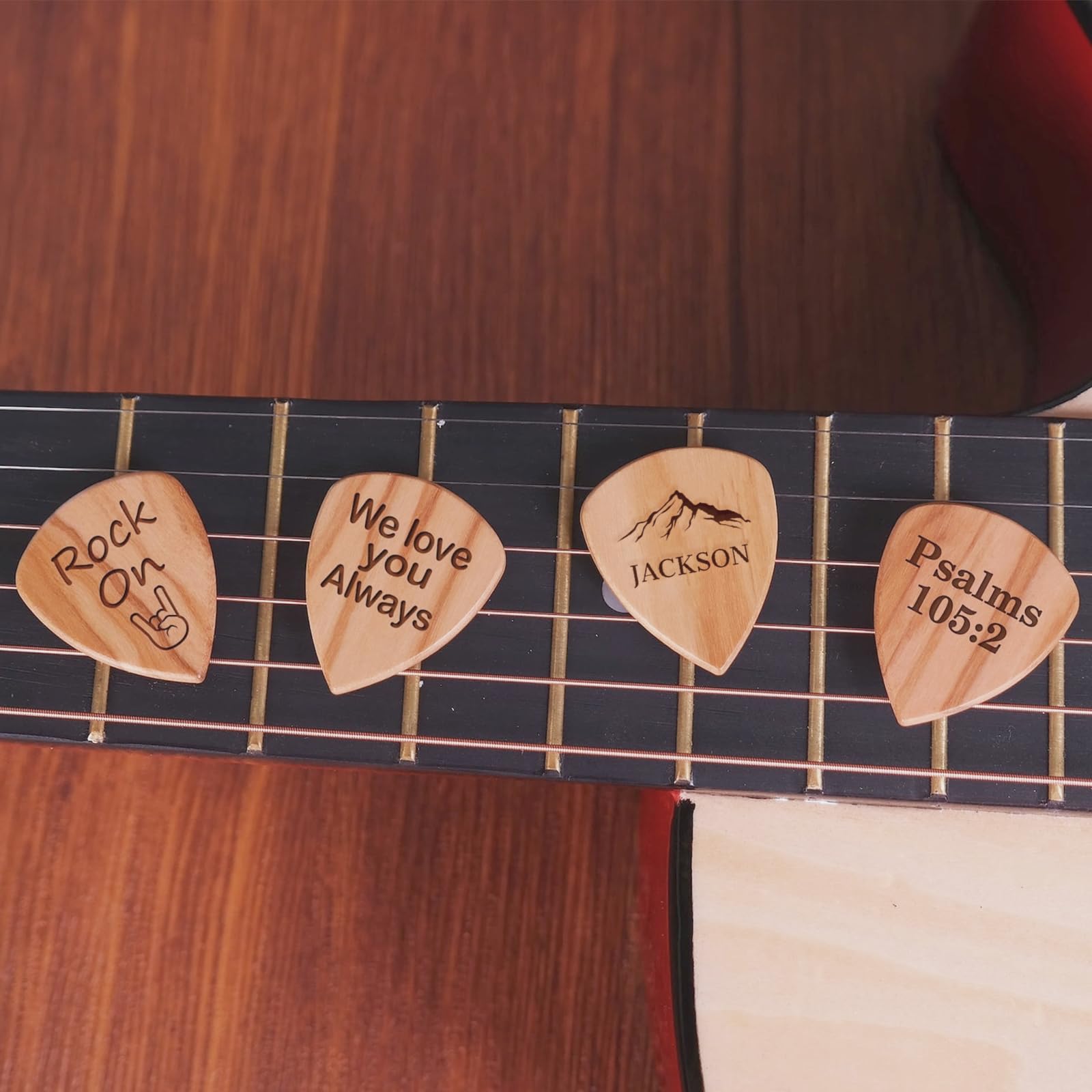 YOJO Custom Guitar Picks,Personalized Guitar Picks Holder,Custom Guitar Picks With Case,Unique Custom Gift for Friends,Son,Husba