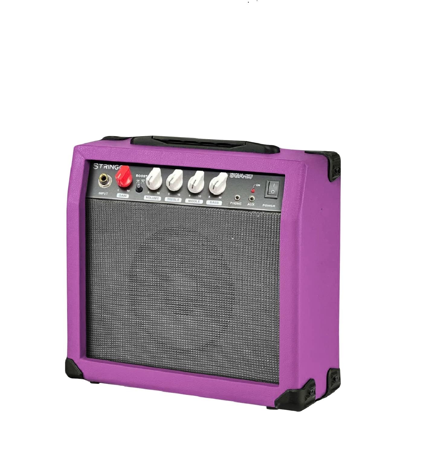 Stringo 20 Watt Guitar Amp Purple. Clean And Overdrive Channel