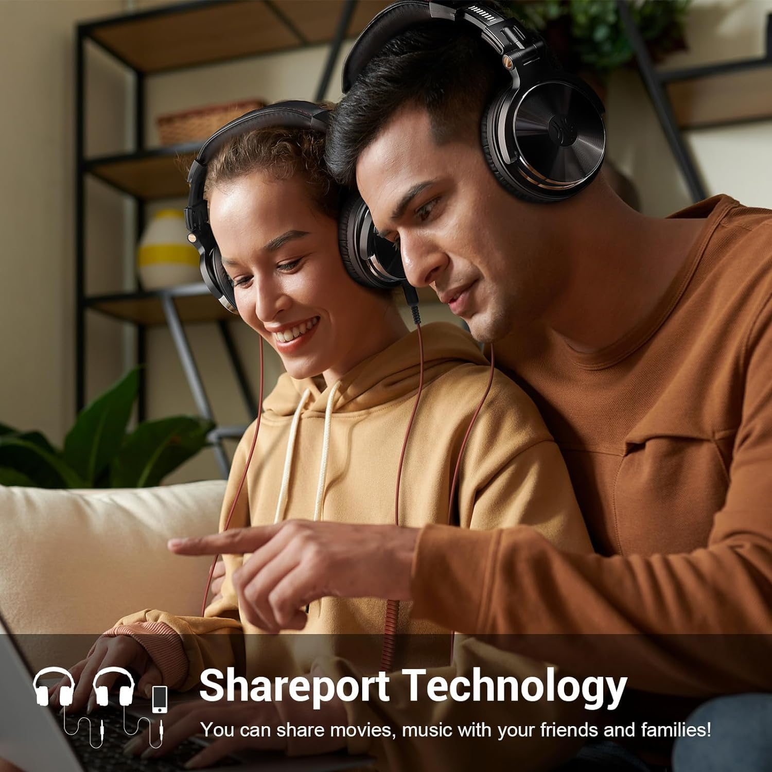 OneOdio Wired Over Ear Headphones Studio Monitor & Mixing DJ Stereo Headsets with 50mm Neodymium Drivers and 1/4 to 3.5mm Jack f