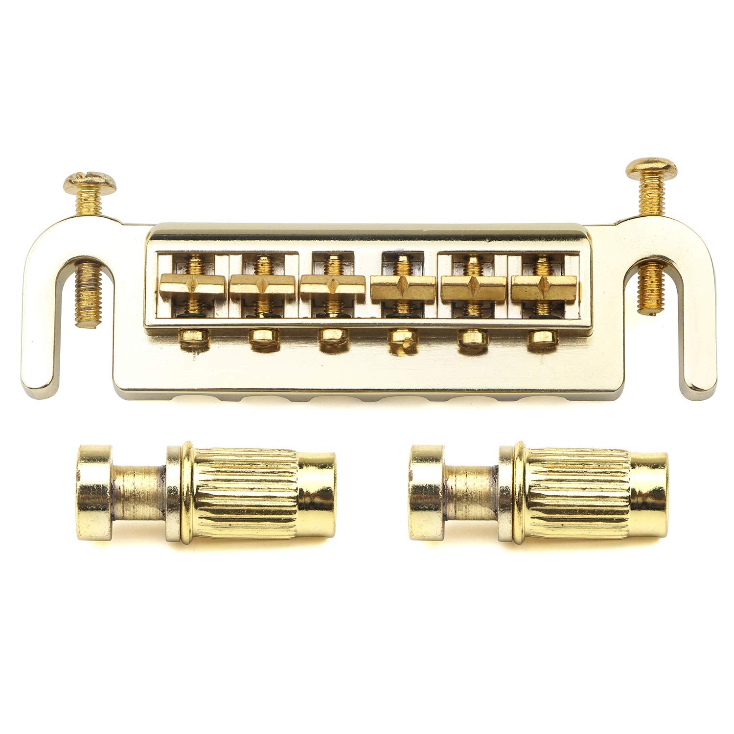 Swhc 6 String Electric Guitar Lp Tune-O-Matic Wraparound Adjustable Bridge Studs Tailpiece Les Paul Style Gold