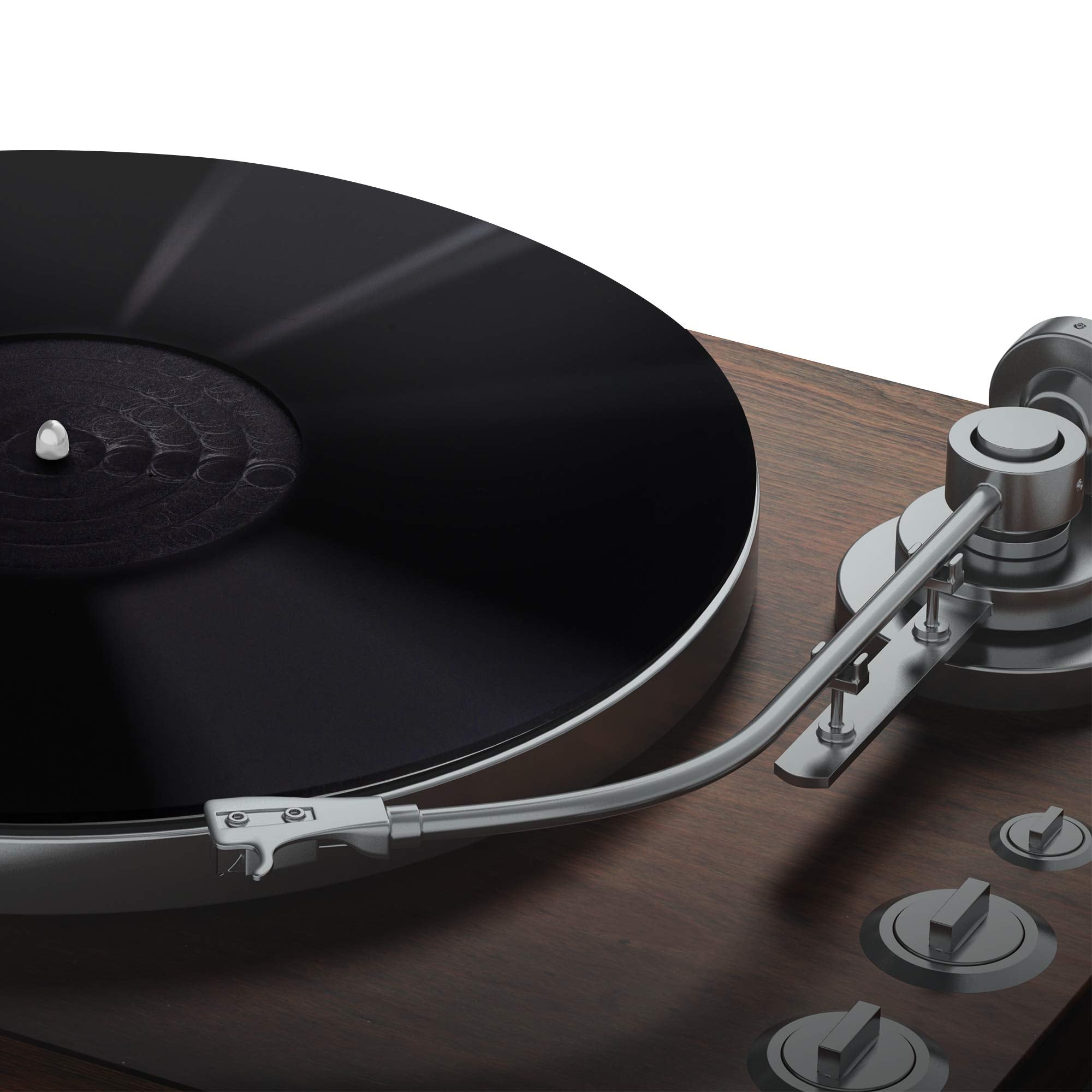 PRO SPIN Black Acrylic Turntable Mat - Platter Slipmat for 12 Vinyl Vintage Record Player - Antistatic Cover, Reduces Noise & So