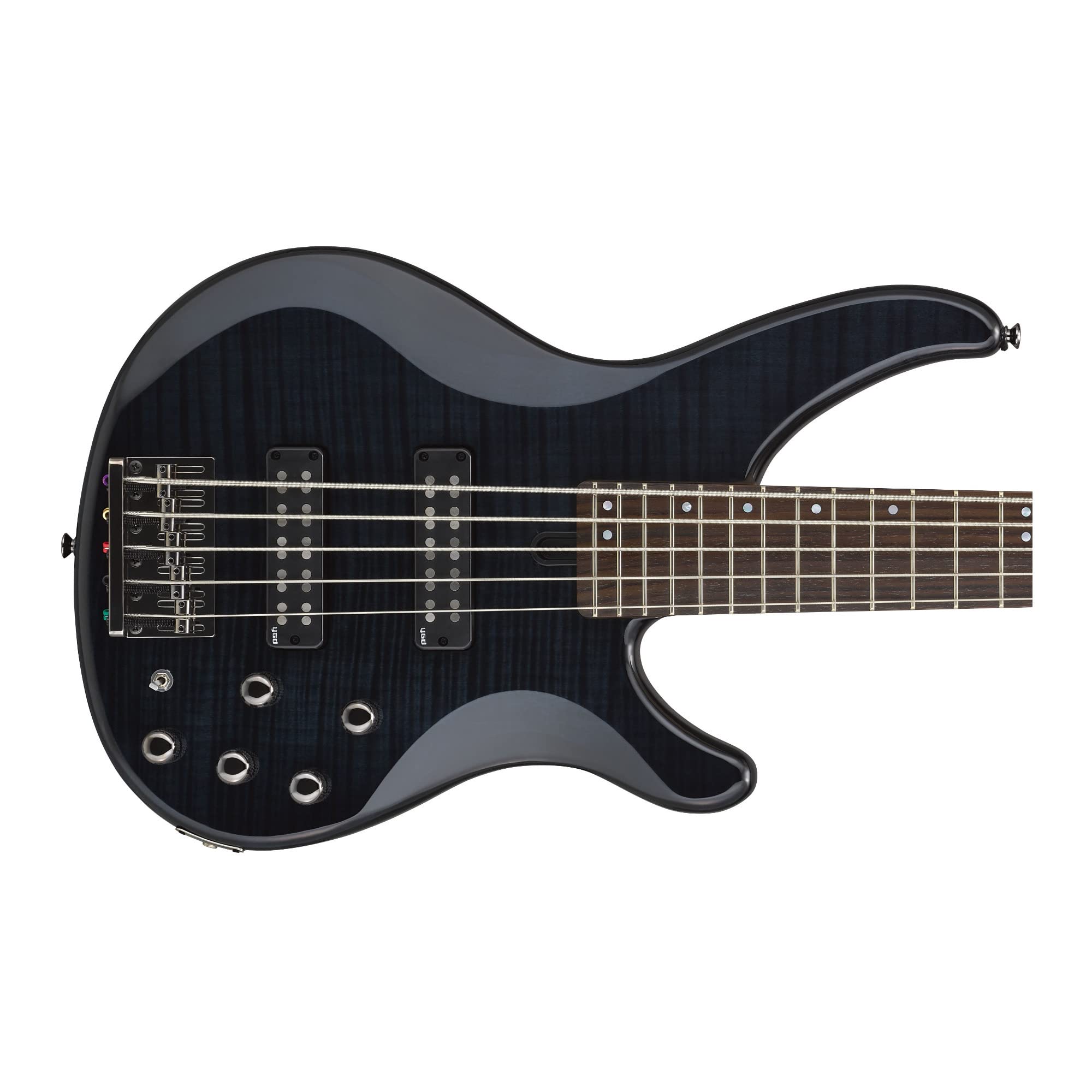 Yamaha TRBX605 5-String Flamed Maple Bass Guitar, Translucent Black