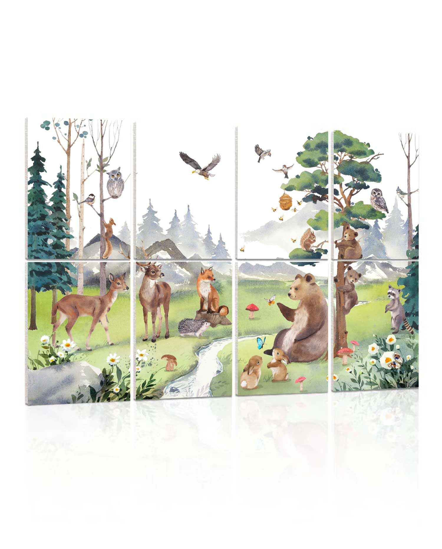 Acoustic Panels Sound Absorbing Art: Noise Cancelling Panels for Home Office & Recording Studio, 8 Pack, 12x16