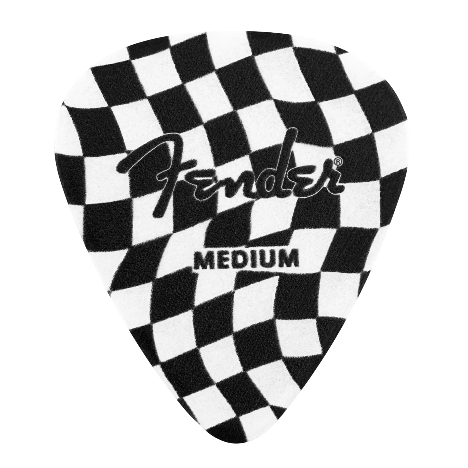 Fender Celluloid Guitar Picks, Guitar Accessories, 351 Shape, Checkerboard, Medium, 8-pack