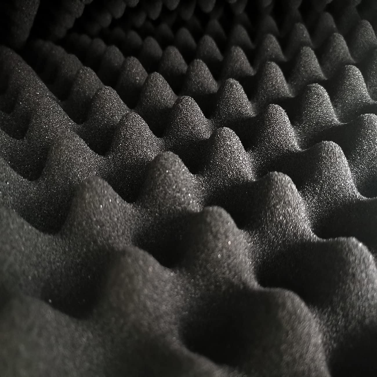 Yaolabjer 4 PCS Black Acoustic Foam, 48''X 24''X 2'' Egg Crate Foam, Soundproof Foam, Fireproof Studio Foam Panels, Sound Absorb