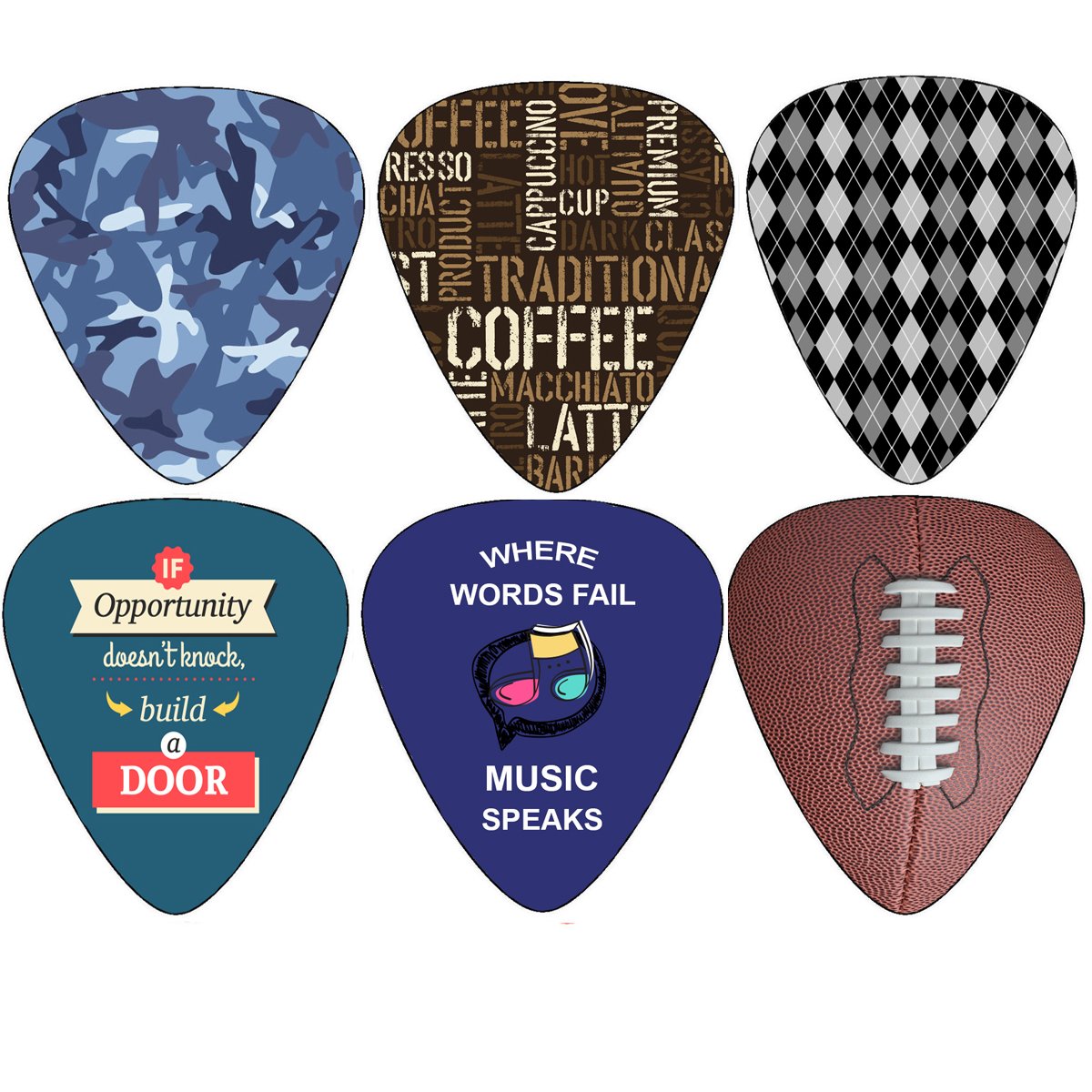 Creanoso Guitar Picks For Dad Men Him (12-Pack) Hero Design Medium Gauge Celluloid- Premium Music Gifts & Guitar Accessories For