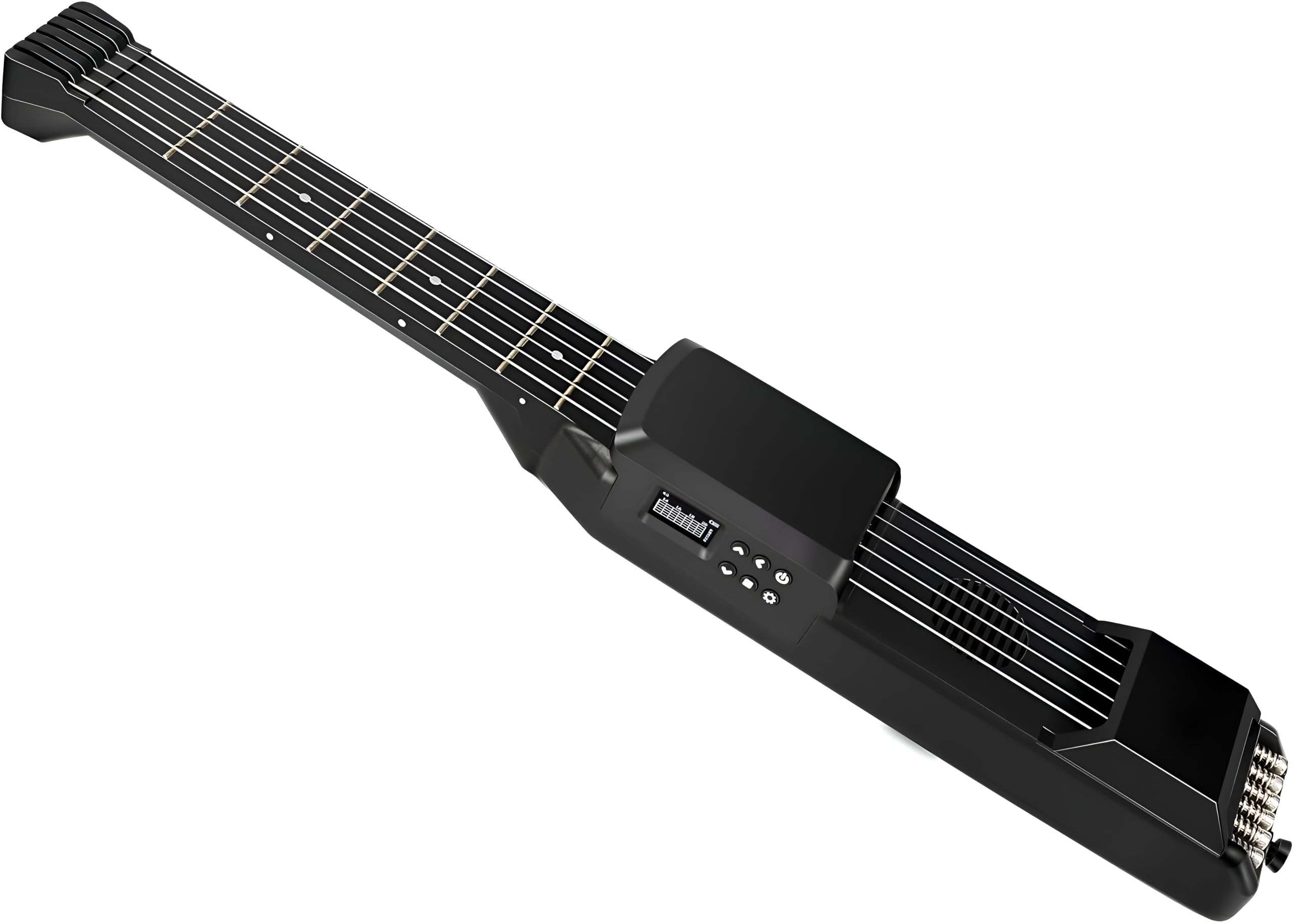 Powerpak Sg7 21 Smart Midi Acoustic Electric Travel Guitar | Wireless Mini Portable Silent Guitar Ai Finger, Musical Scale With 