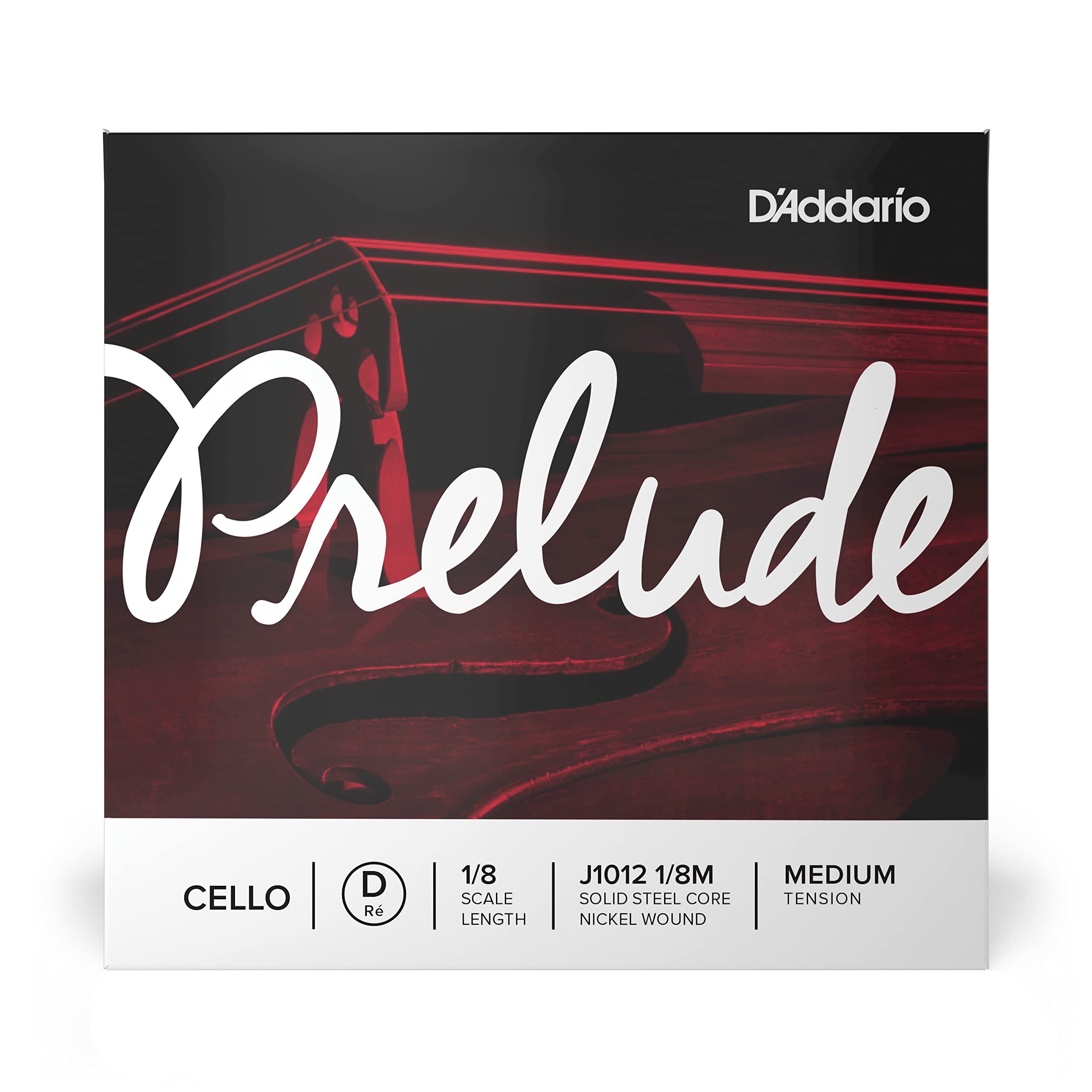 DAddario Prelude Cello Single D String, 1/8 Scale, Medium Tension