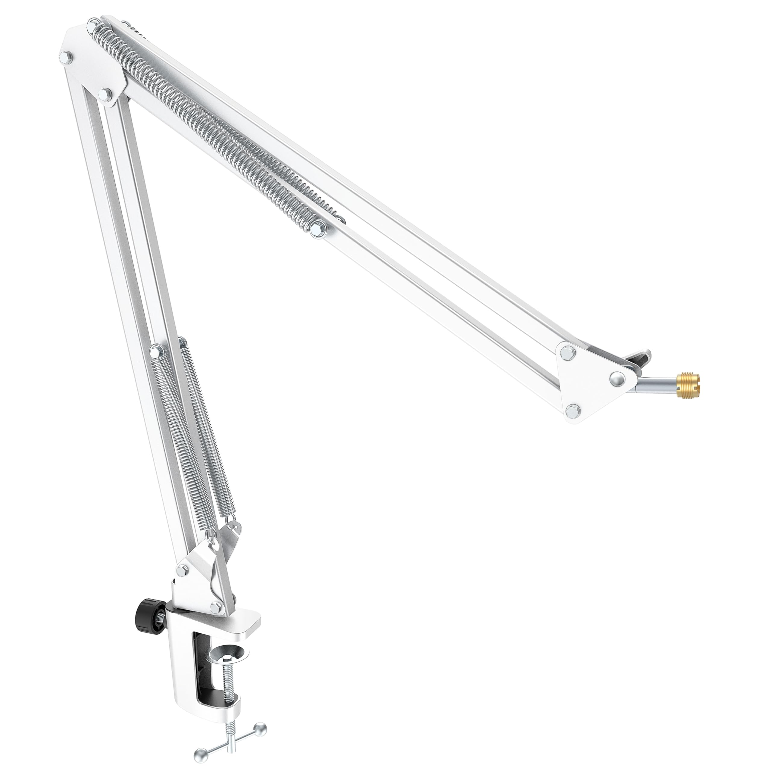 Fifine Microphone Boom Arm, Suspension Mic Arm Stand With Mount Clamp, Metal Scissor Mic Stand With 3/8'' To 5/8'' Adapter For H