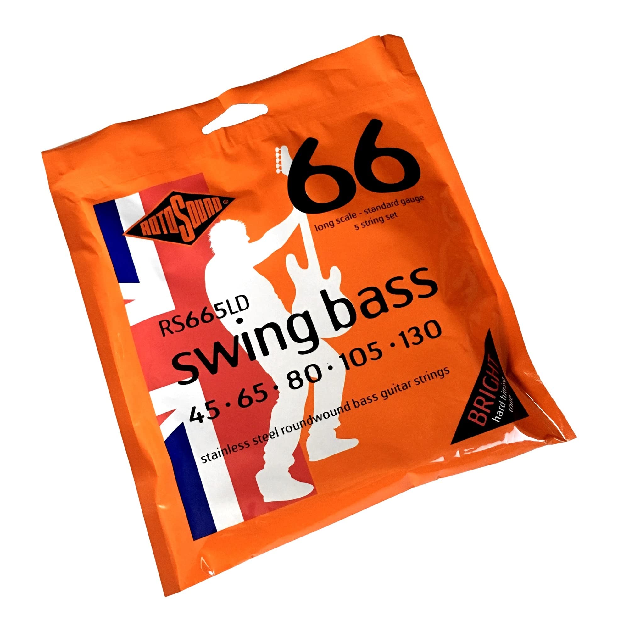 Rotosound Rs665Ld Swing Bass 66 Stainless Steel Roundwound Long Scale 5-String Bass String
