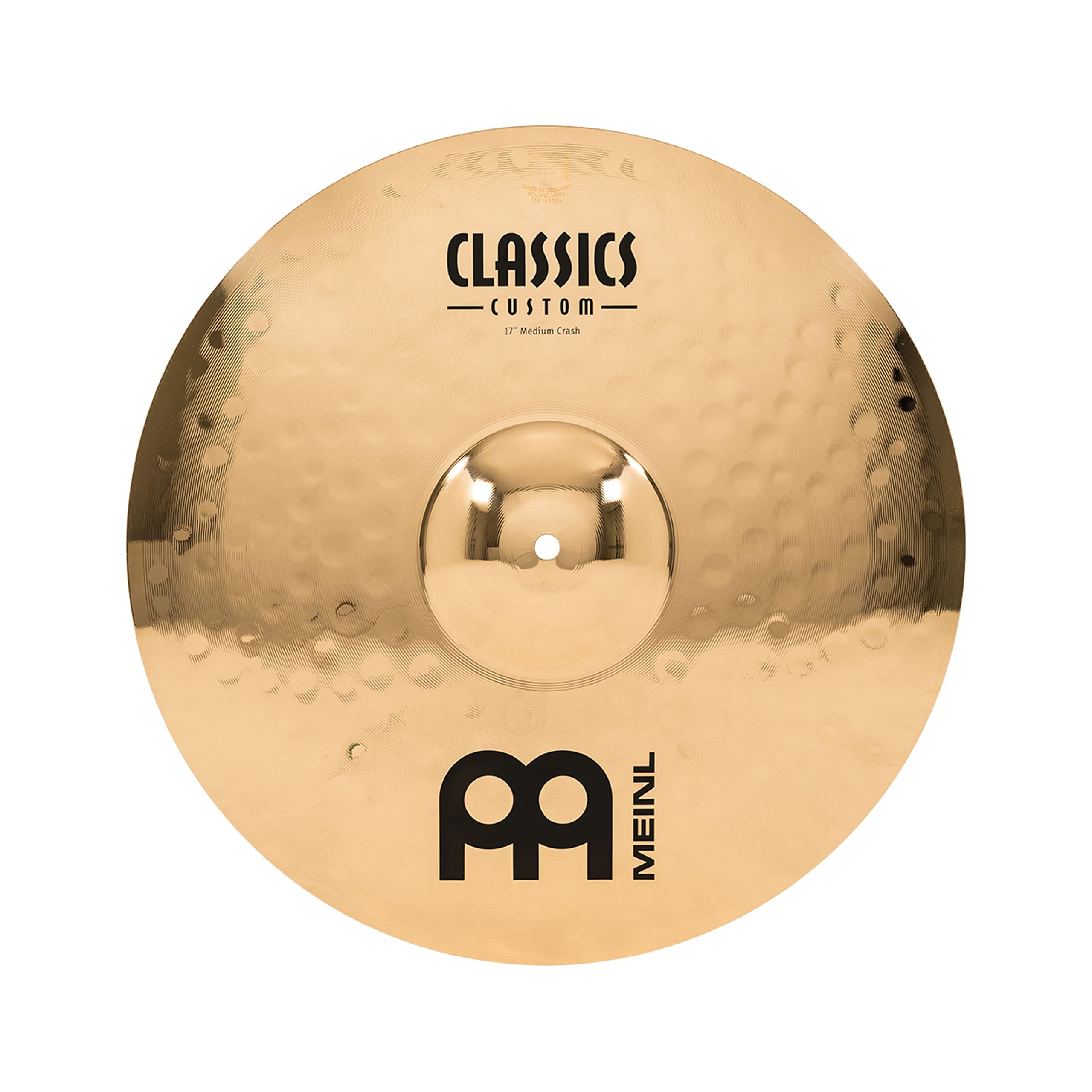 Meinl 17 Medium Crash Cymbal - Classics Custom Brilliant - Made in Germany, 2-YEAR WARRANTY (CC17MC-B)