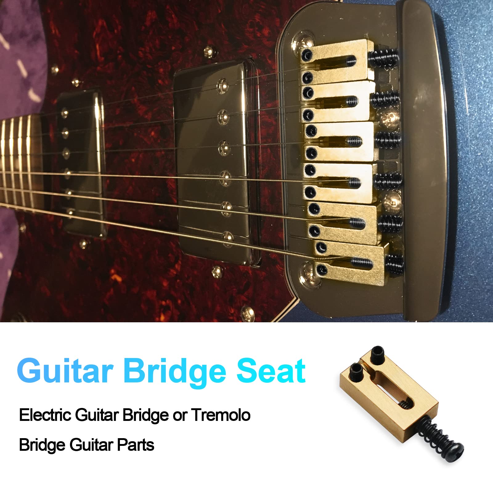 SAPHUE Brass Saddle 6pcs/Lot Pure Brass Flat Top Guitar Bridge Saddles 10.8MM for Fender Stratocaster or Telecaster