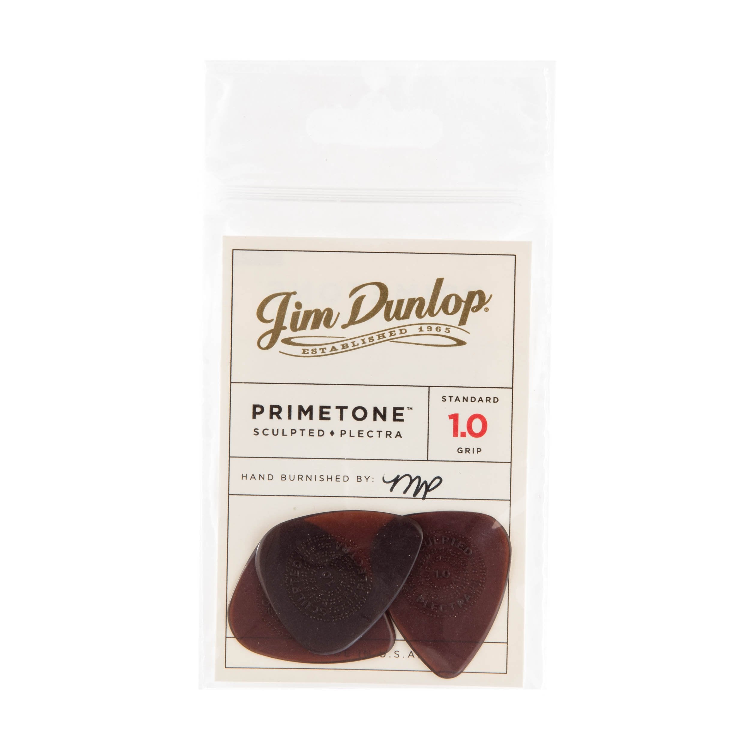 Jim Dunlop Primetone Standard Grip 1.0mm Guitar Picks - 3 Pack