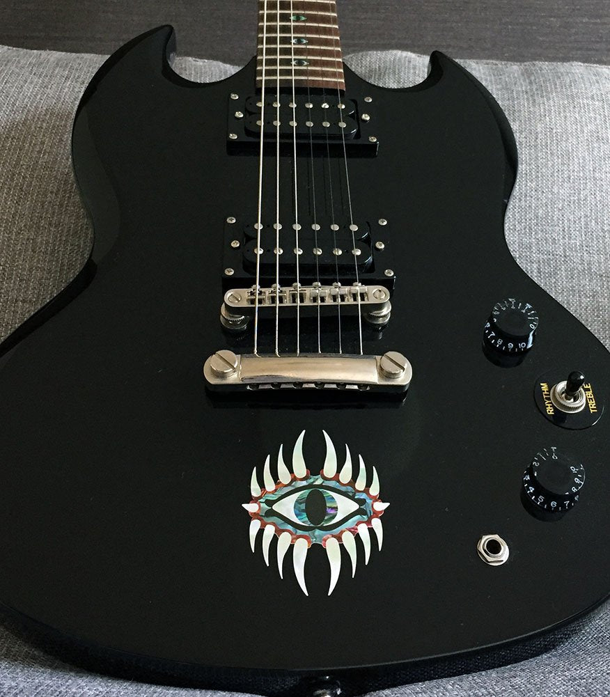 Mystic Eyes (Large and Small) Set in Abalone Theme Inlay Sticker Decal Guitar & Bass