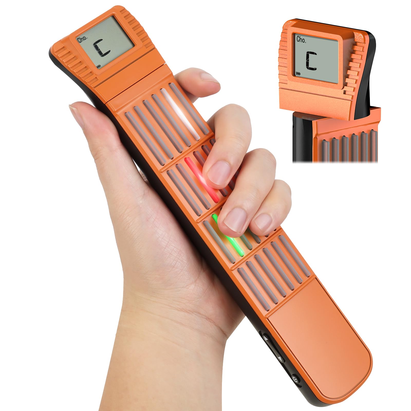 Ueteto Smart Pocket Guitar, Mini Chord Trainer With Rotatable Screen And Lighting Feedback, Three Modes For Guitar Beginners, Tr