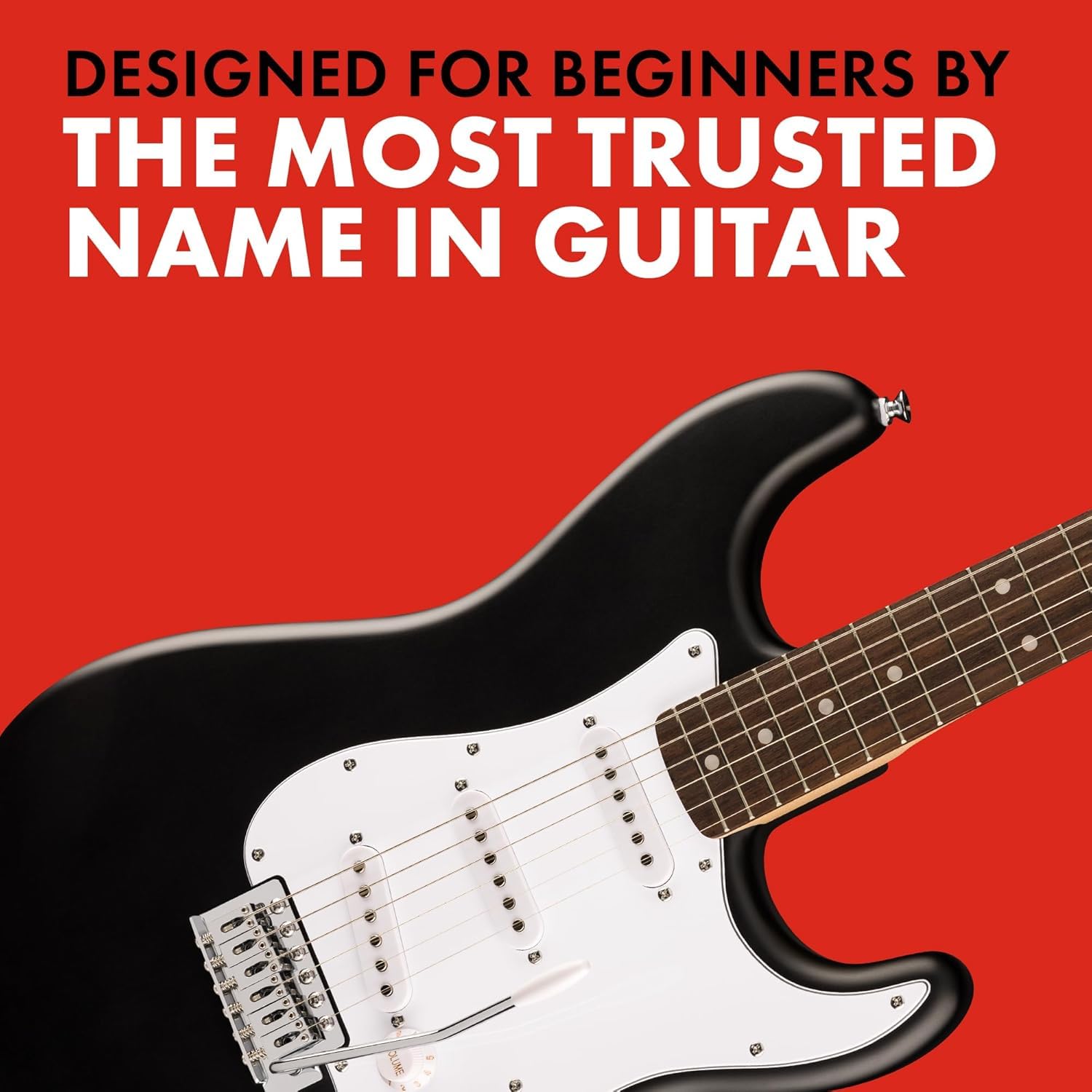 Fender Squier Debut Series Stratocaster Electric Guitar Kit, Beginner Guitar Kit, with 2-Year Warranty, with Padded Gig Bag, Fro