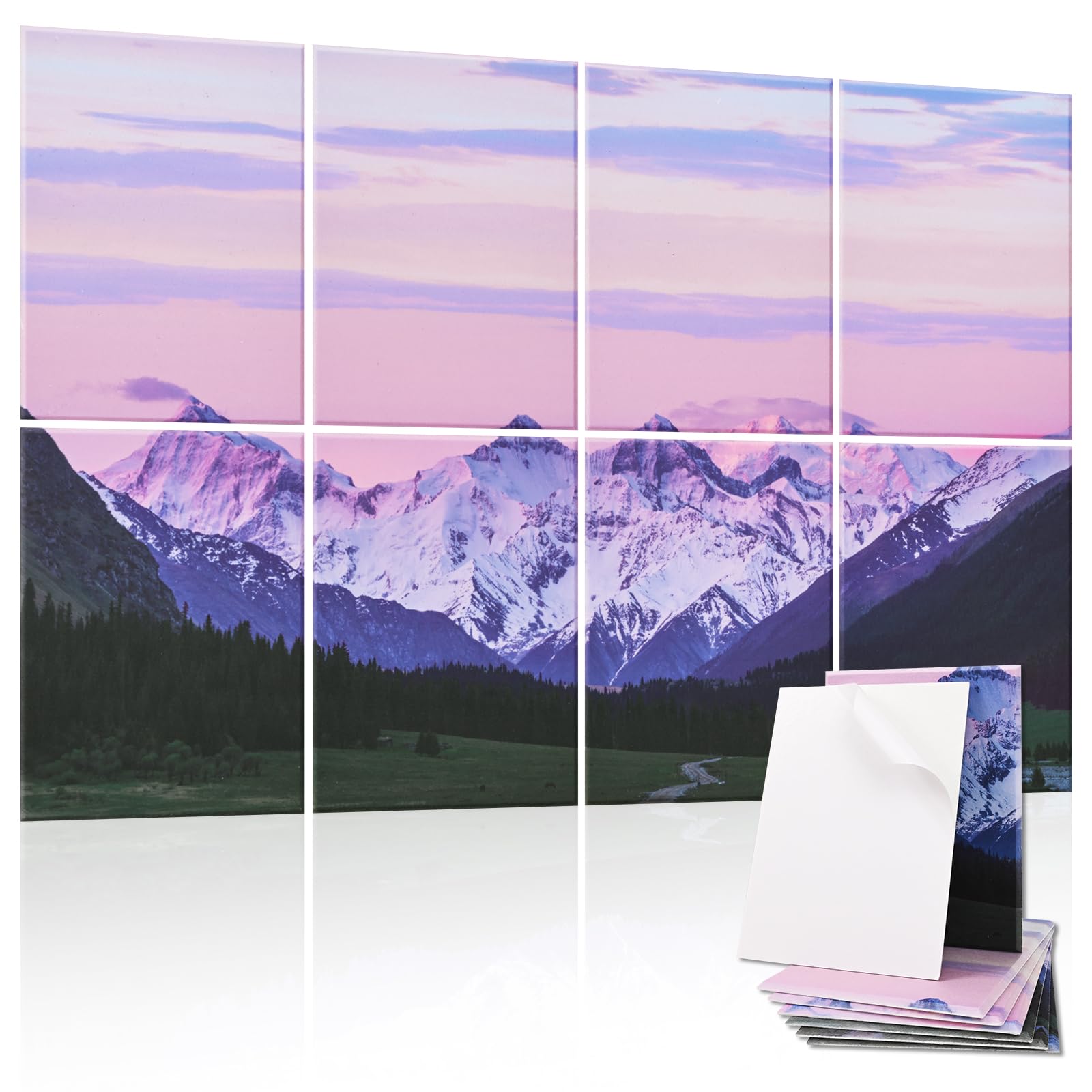 Tutmyrea Art Acoustic Panels, 48''X32'' Sound Proofing Padding, 8 Pack Decorative Acoustical Soundproof Wall Panels, Self-Adhesi