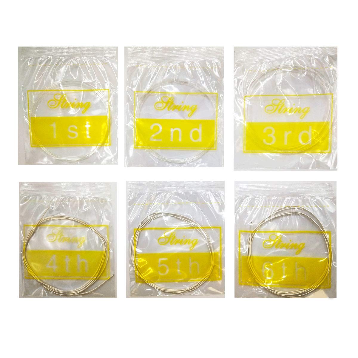 JYsun Classical Guitar Strings 3 full sets Clear Nylon for E-1st B-2nd G-3rd and Nylon Core Silver-Plated Copper Alloy Wound for