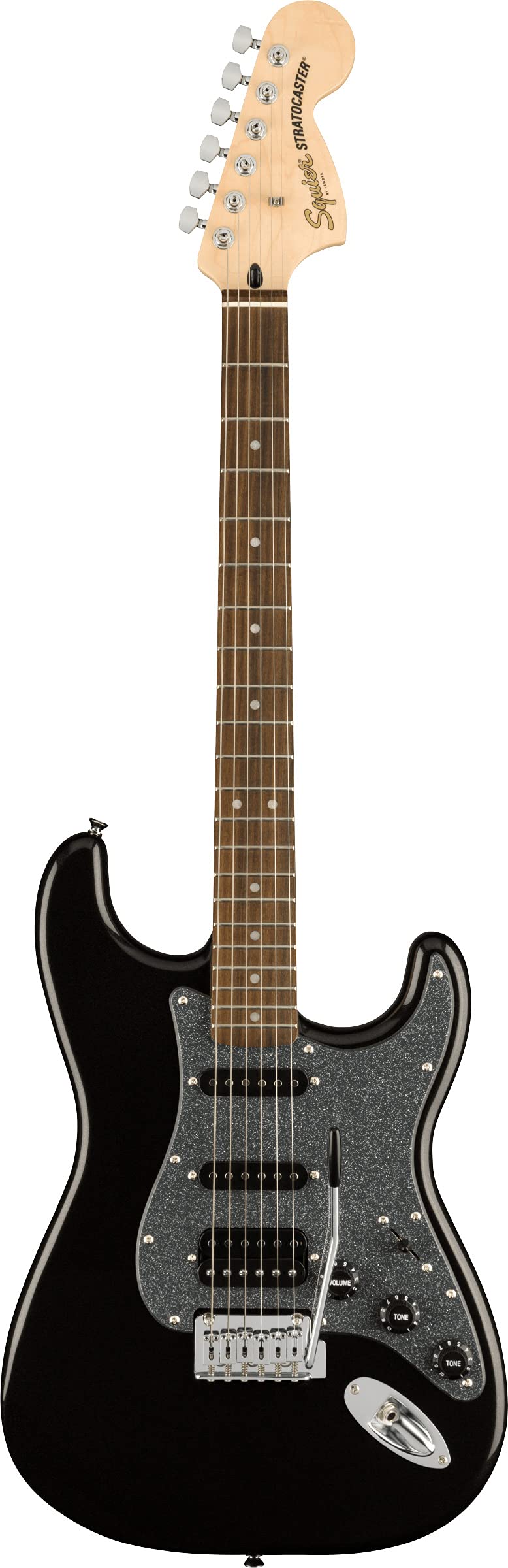 Fender Squier Affinity Stratocaster HSS - Metallic Black Bundle with Frontman 10G Amplifier, Gig Bag, Instrument Cable, Tuner, S