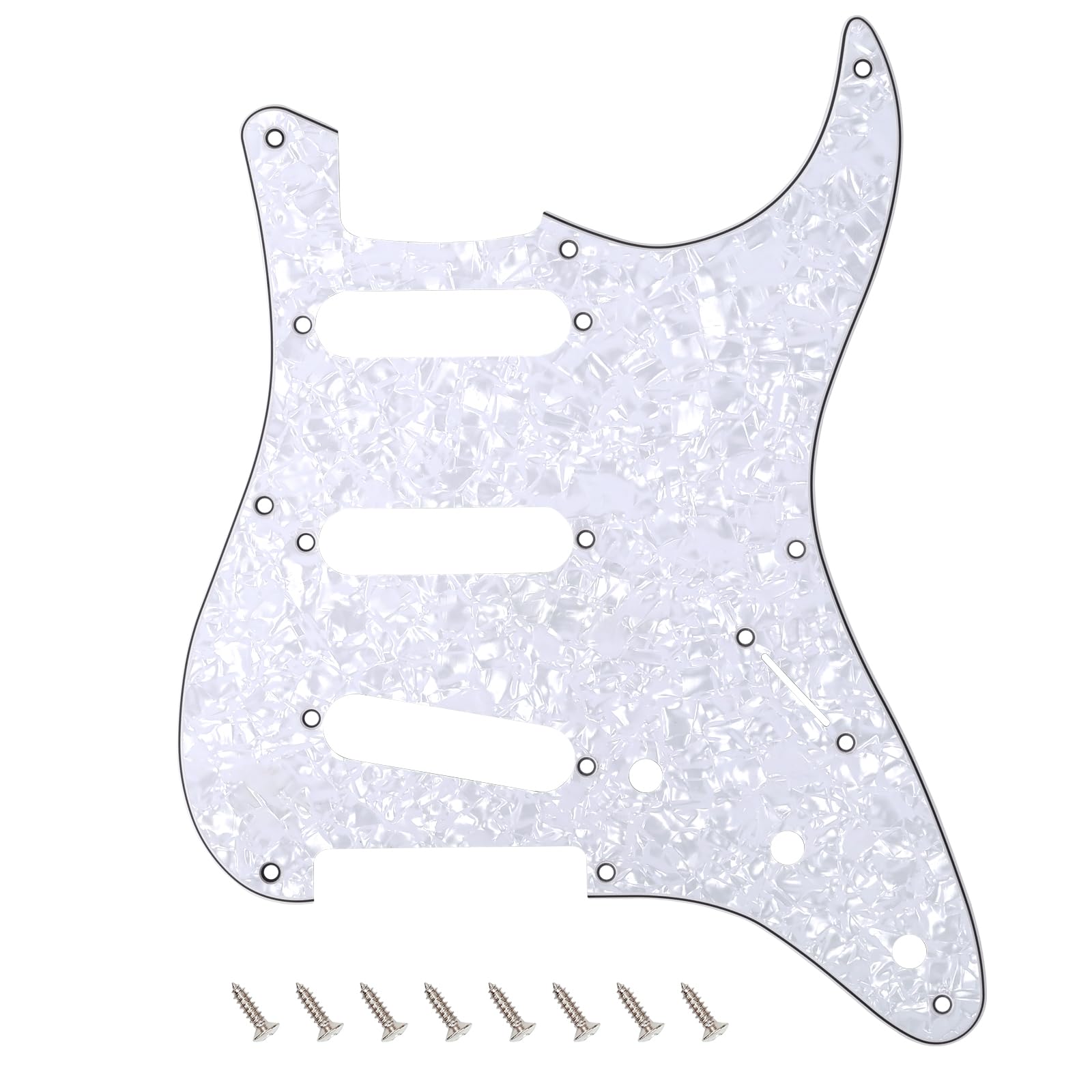 Banworks 8-Hole 50s 57 Strat SSS Guitar Pickguard Vintage Style Guitar Scratch Plate for American Fender Stratocaster Strat ST J