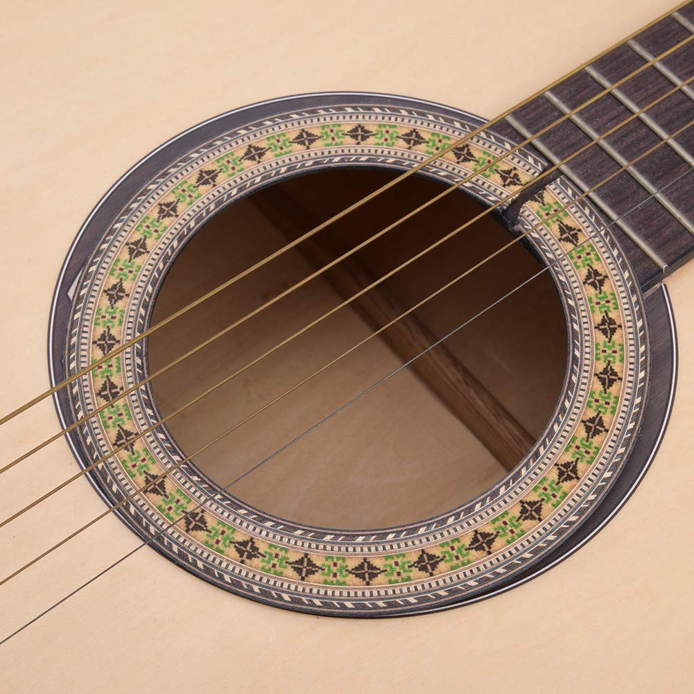 Bnineteenteam 3Pcs Wood Soundhole Rosette Inlay Sound Hole Decal for Acoustic Classical Guitar Parts Accessories