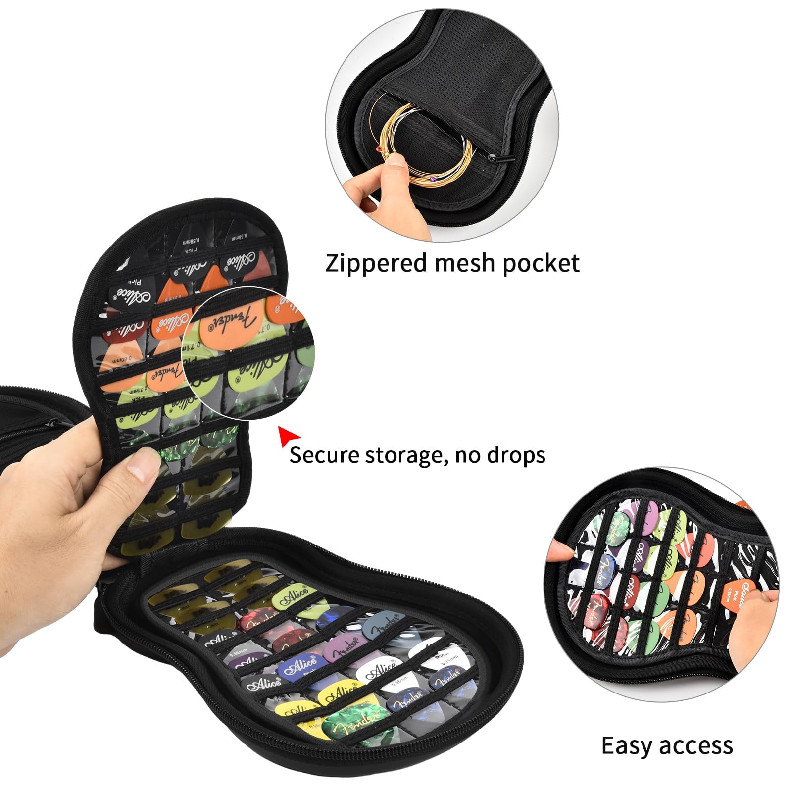 ANKHOH Guitar Pick Holder Case for Fender/for Acoustic/for ChromaCast/for D 'Addario/for JIM DUNLOP/for Bolopick/for UNLP MUSICA