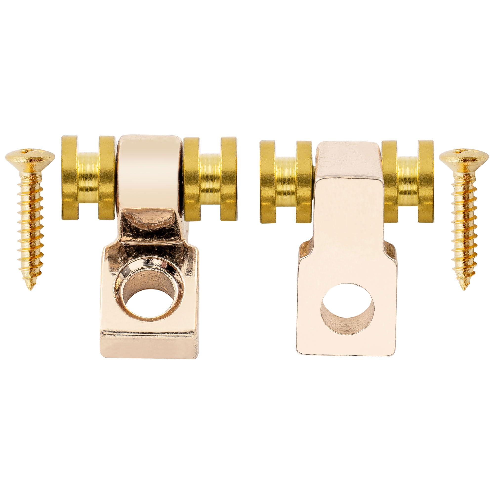 Musiclily Roller Guitar String Tree Guides Retainer for Fender Strat Stratocaster Tele Telecaster Electric Guitar, Gold (Pack of