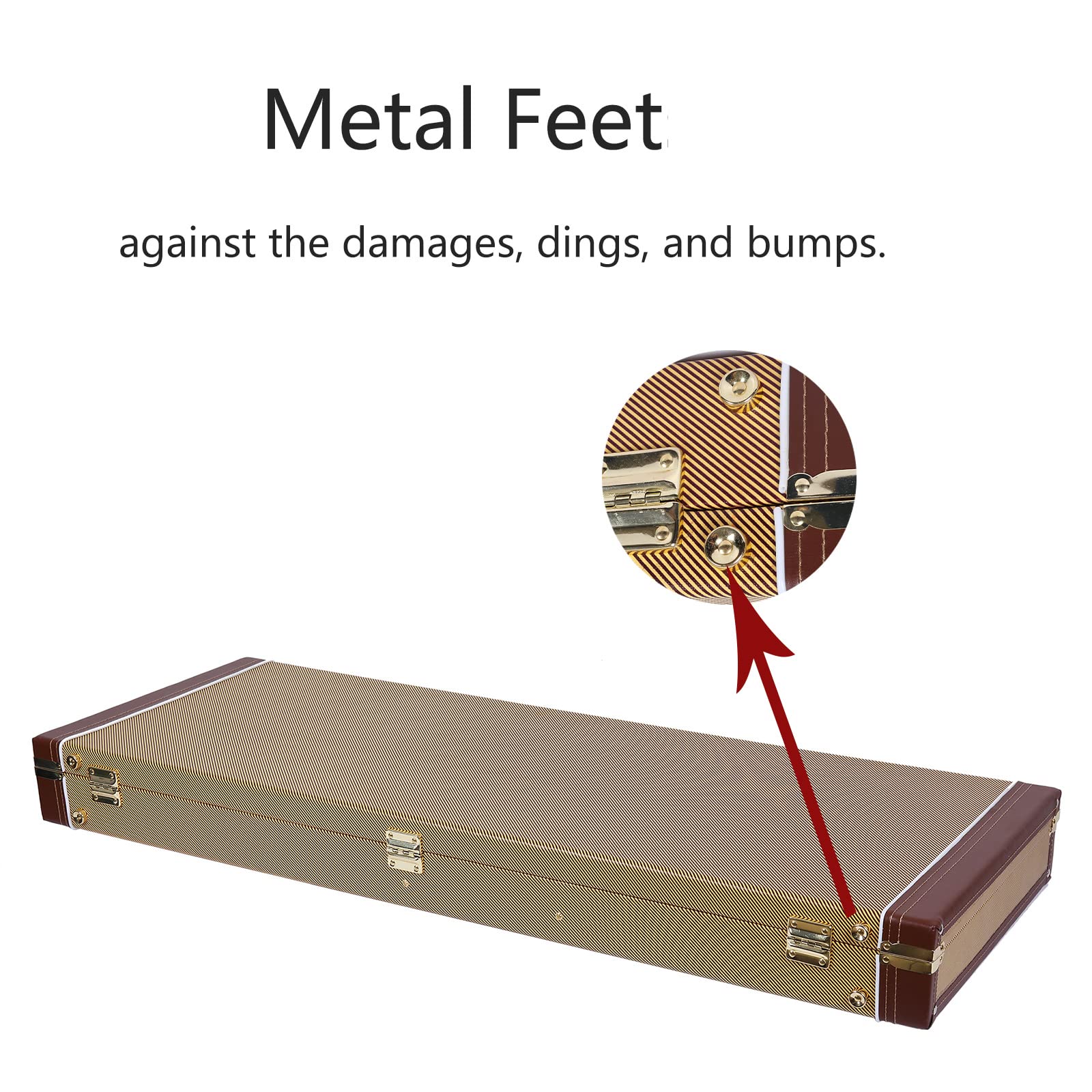 Crossrock Hardshell Wood Case for Jazzmaster/Jaguar Style Electric Guitars-Vinyl Tweed(CRW620JMTW)