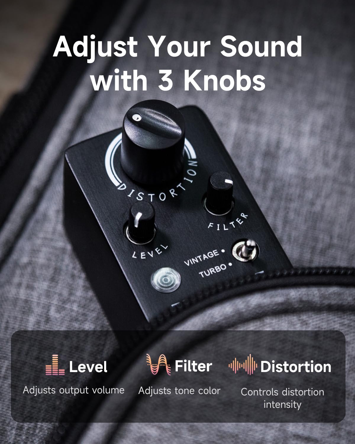 FLAMMA FC19 Distortion Pedal Electric Guitar Effects Pedal with Warm Vintage Tone True Bypass