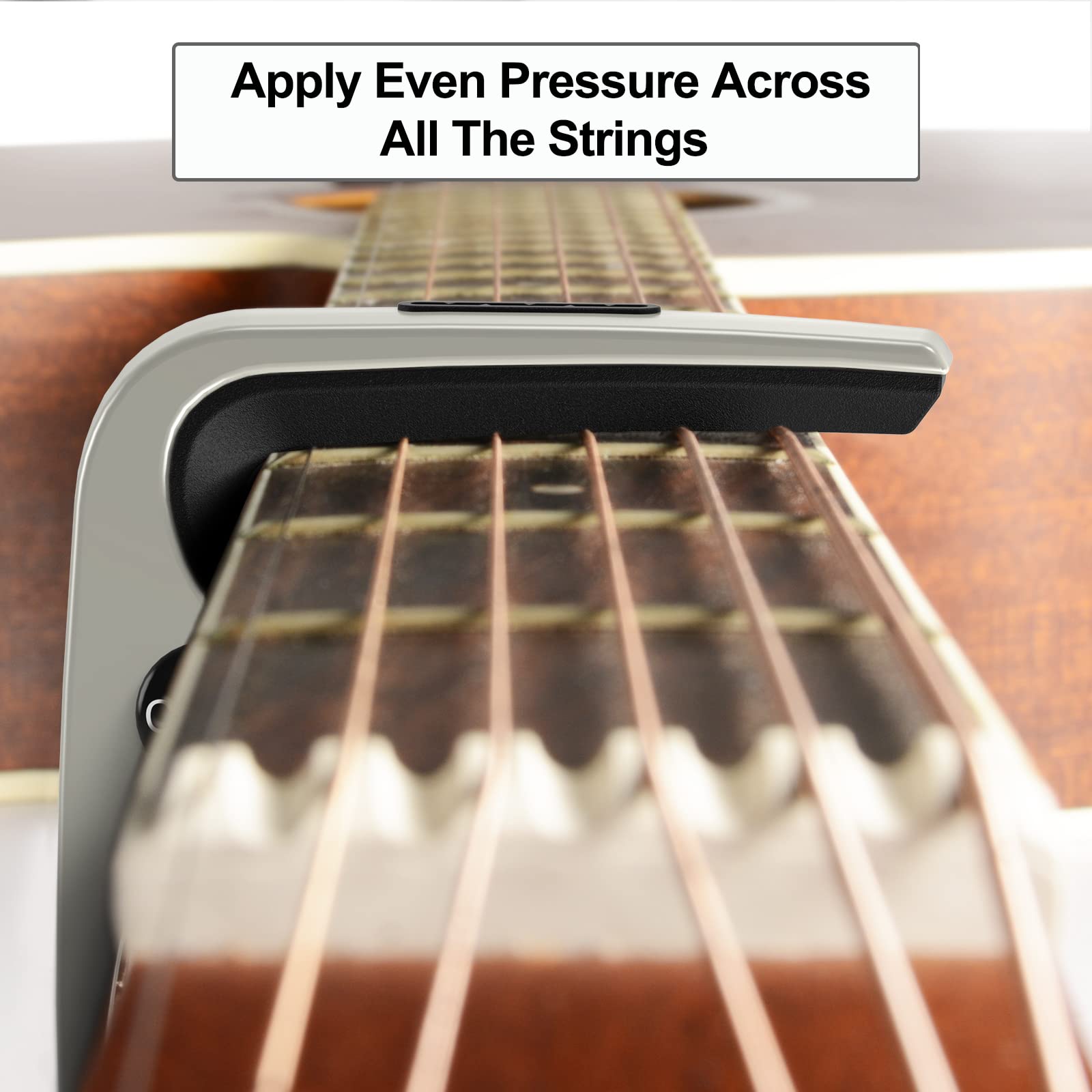 Guitar Capo, Capo for Acoustic Guitar and Electric Guitars, 3in1 Clamp with Picks Holder & Picks for Ukulele, Mandolin, Banjo, G