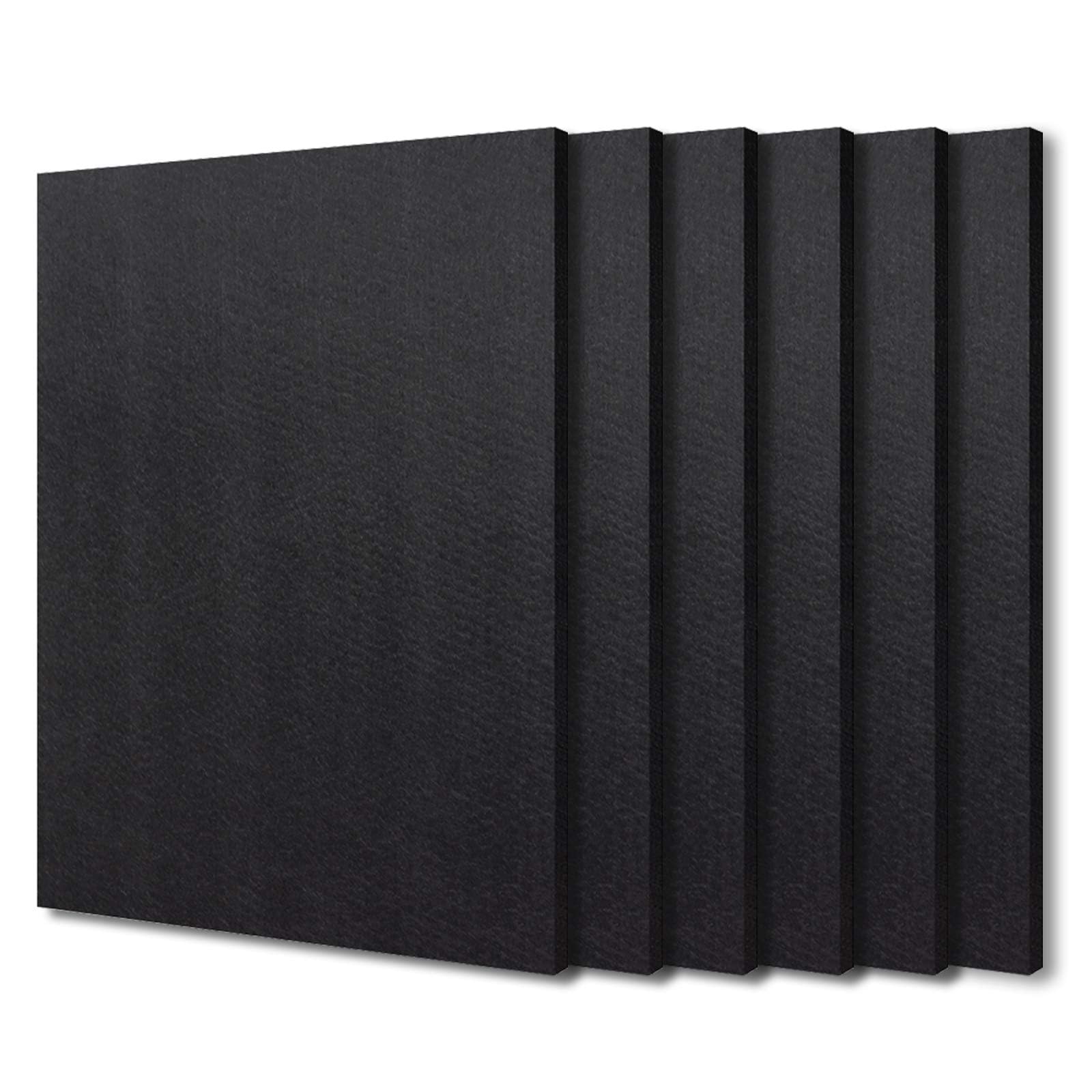 Bxi Sound Absorber - 16 X 12 X 3/8 Inches 6 Pack High Density Acoustic Absorption Panel, Sound Absorbing Panels Reduce Echo Reve
