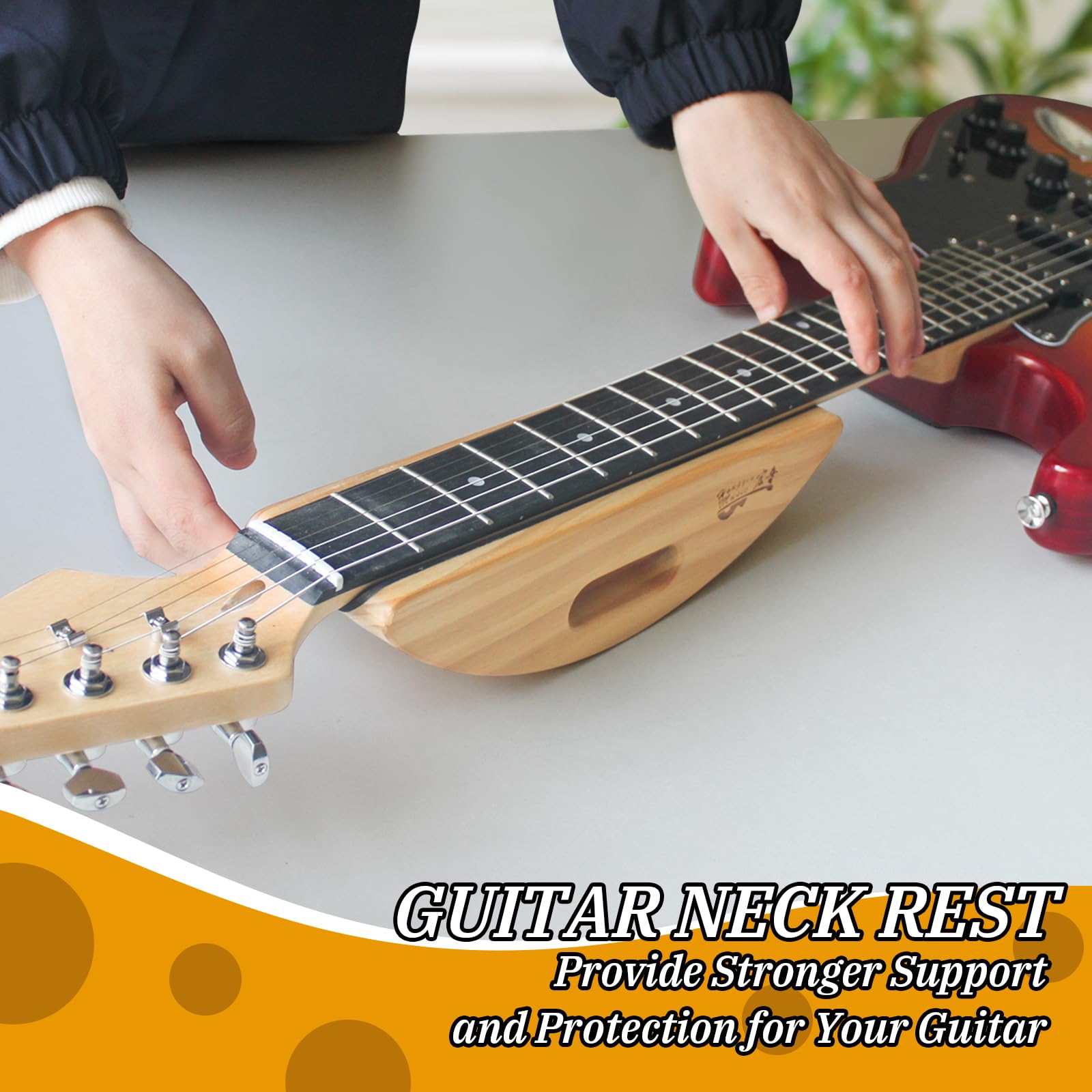 Guitar Neck Rest, Guitar Neck Cradle Support Pillow String Instrument Luthier Tool,Guitar Support Pillow for Changing Strings,Wo