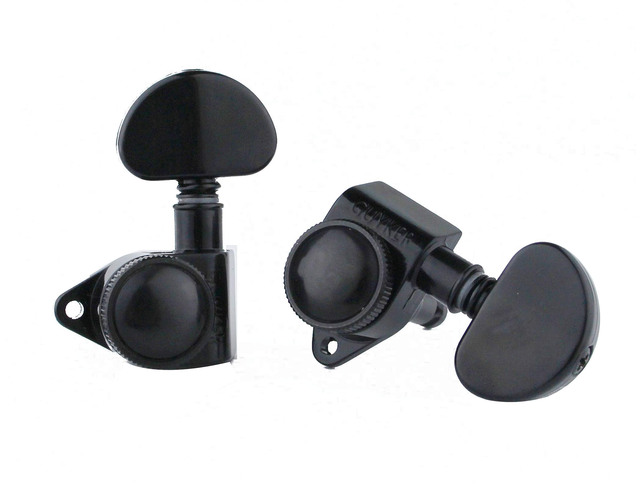 Guyker Guitar Locking Tuners (3L + 3R) - 1:21 High End Roto-Grip Rotomatic Lock String Tuning Key Pegs Machine Head with Big Han