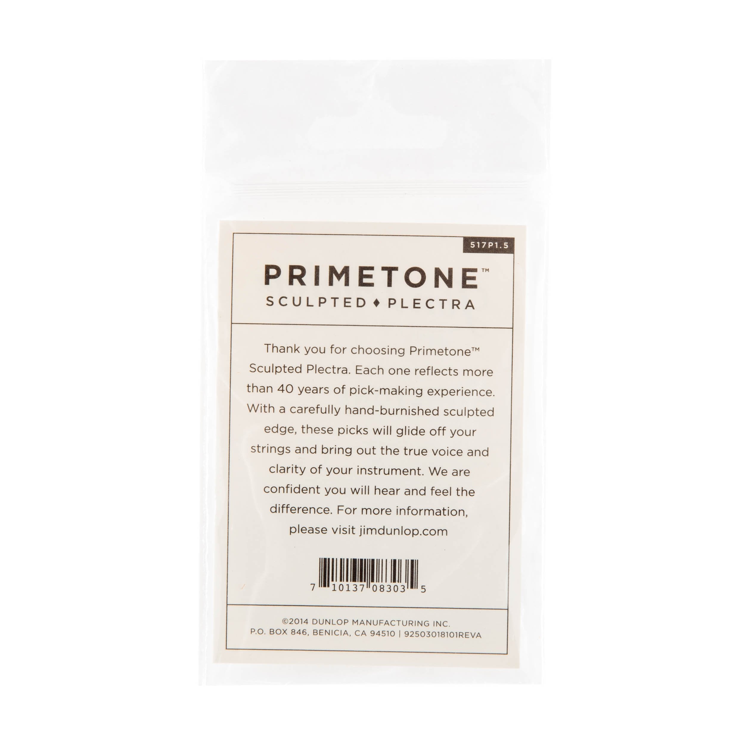 JIM DUNLOP 517P150 Primetone Small Triangle Smooth Pick 1.5mm- 3 Pack