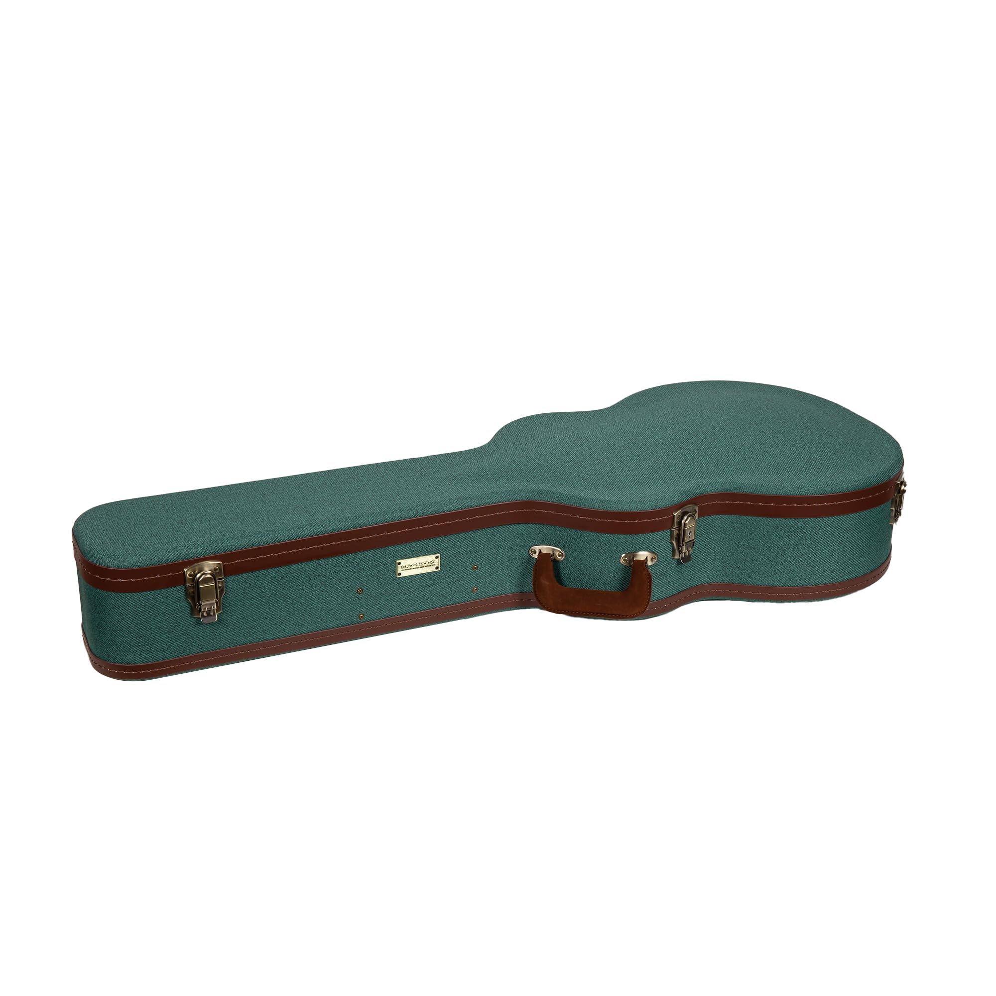 Crossrock Master Series Super Jumbo Guitar Case for Gibson SJ-200 | Malachite Blue Eco Tweed Fabric, Re-Engineered Shell, Leathe