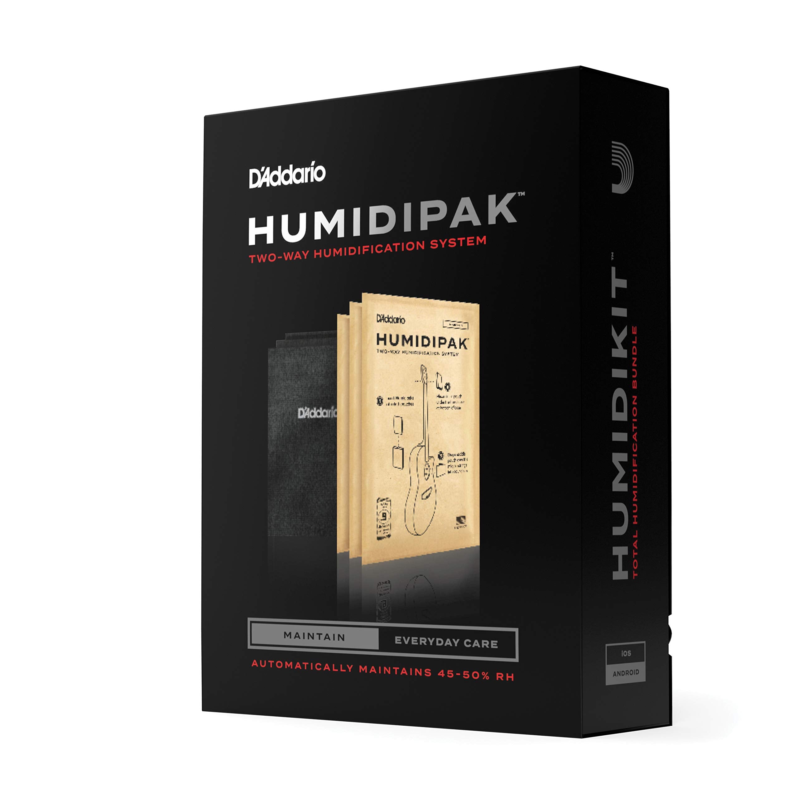 D'Addario Accessories Guitar Humidifier System - Humidipak Maintain Kit - Automatic Humidity Control System - Maintenance-Free,