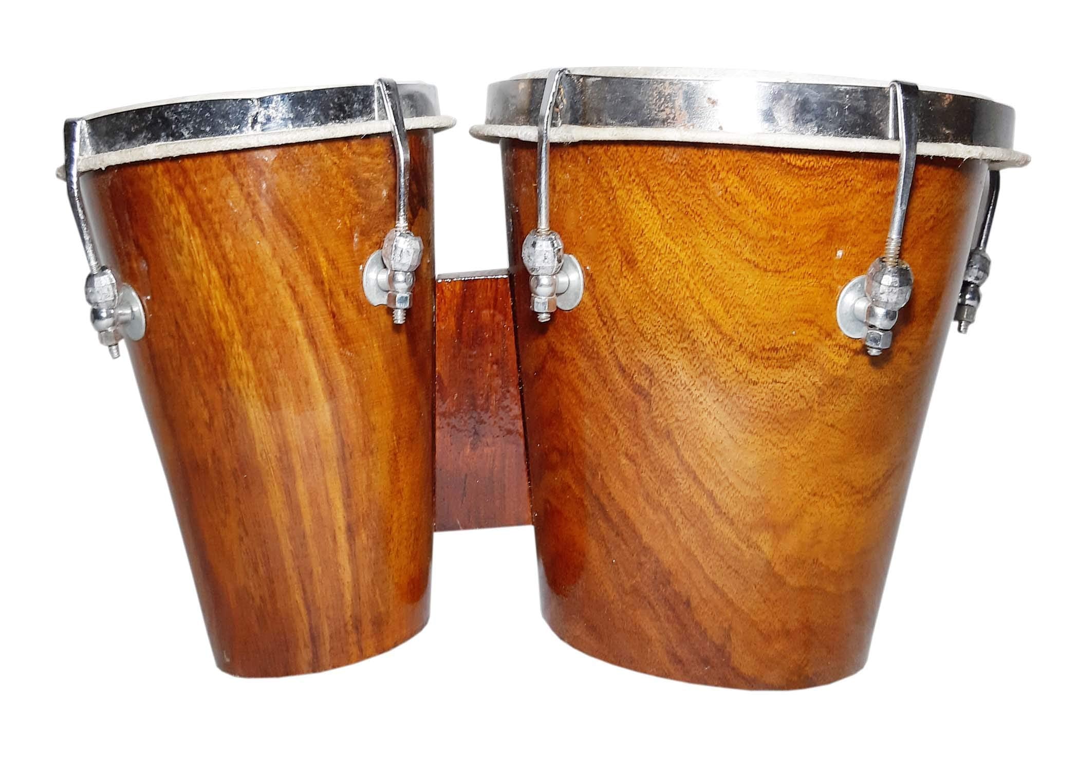 Gt Manufacturers Professional Two Piece Hand Made Wooden Bango Drum Set Bongo 02 (Shishme)